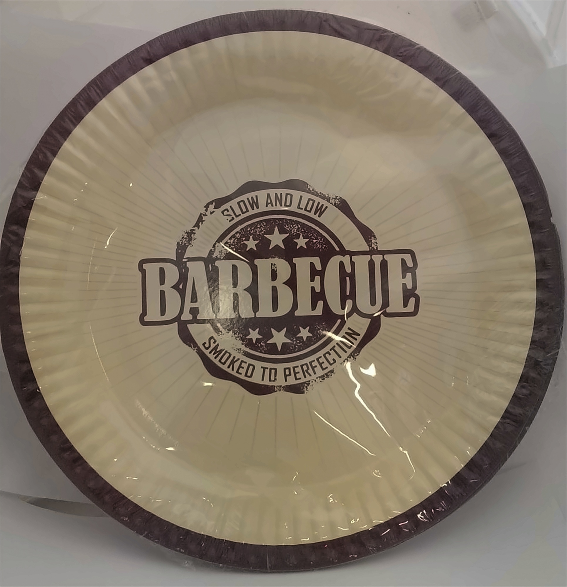 8 x Pappteller mit Barbecue-Logo für Party, Grillen und Geburtstag - Medium 20 cm