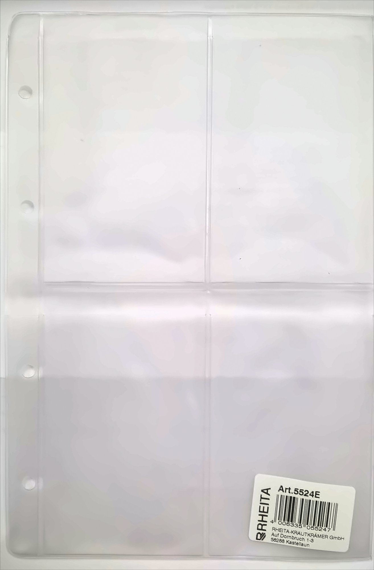 Visitenkartenhüllen für 8 Visitenkarten zum Einheften