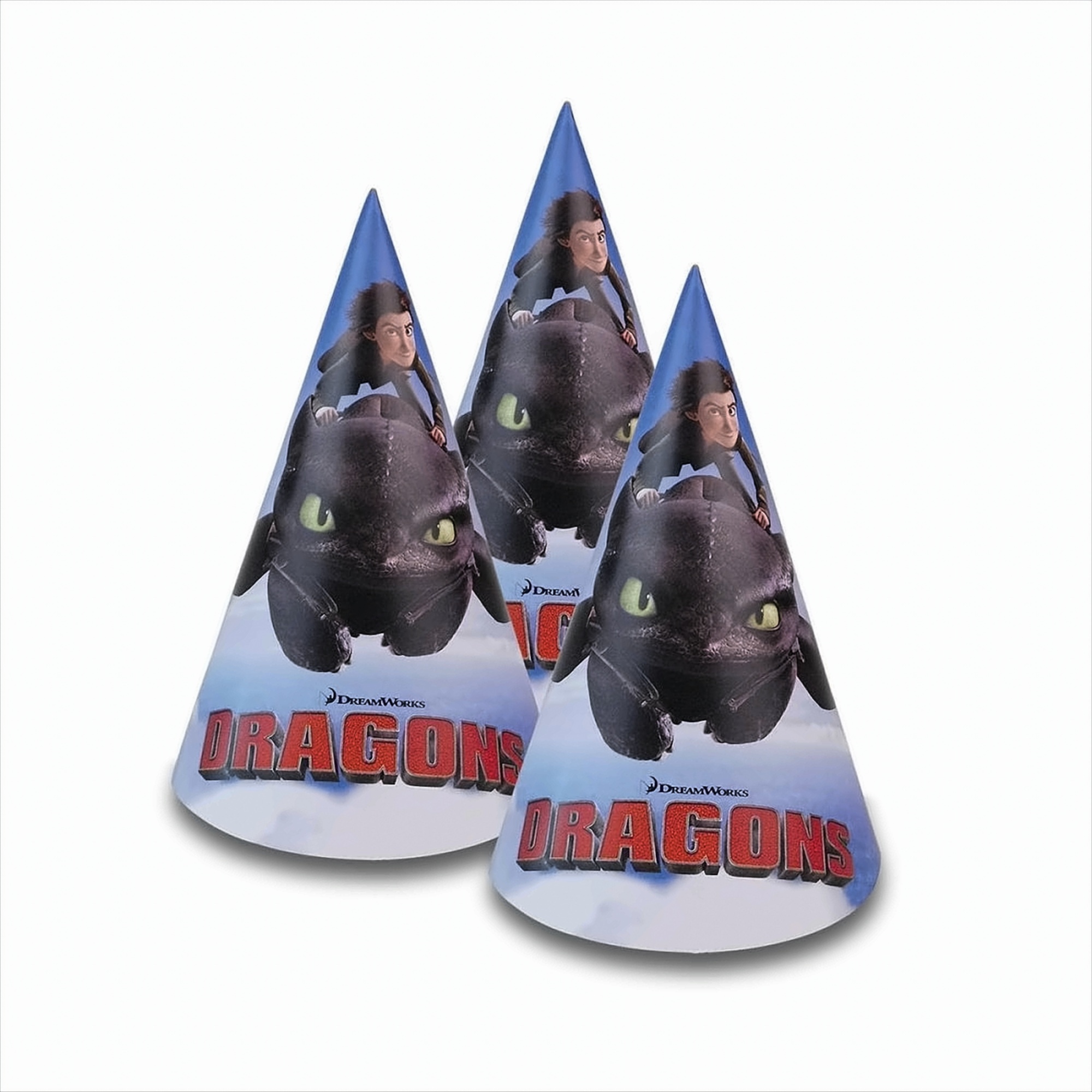 Dragons Party-Hüte 15cm hoch, 8 Stk