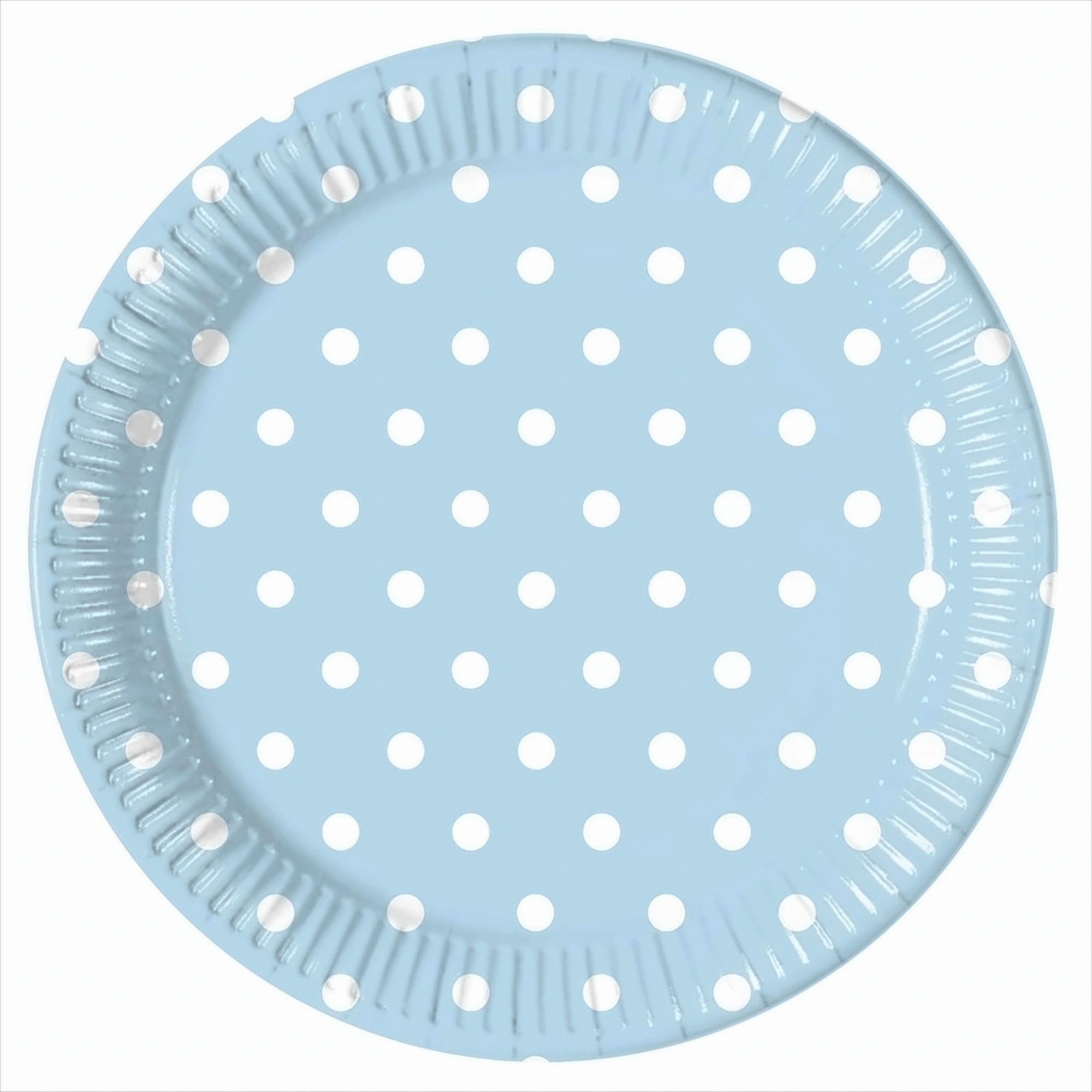 10 x Blaue Punkte Set Pappteller - Groß 23cm