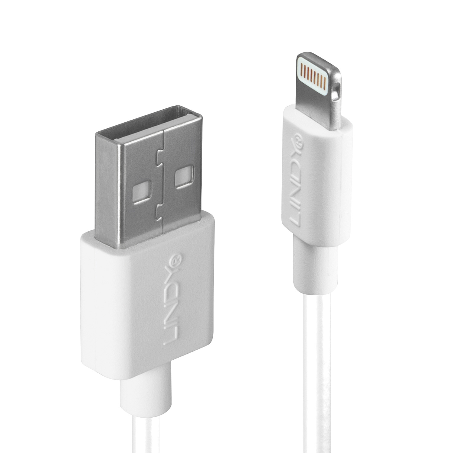 LINDY  31326 Lade und Sync-Kabel kompatibel zu Apple iPhone, iPad, iPod Weiß 1m