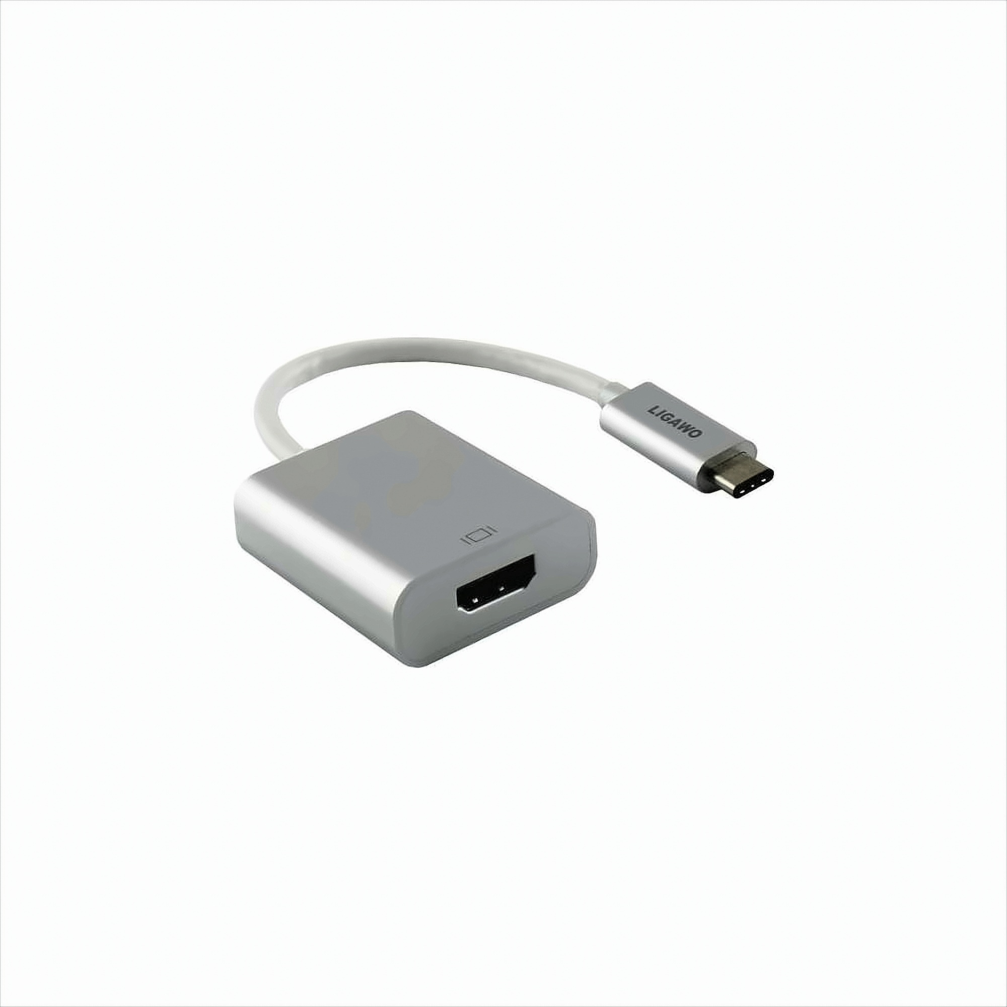 Ligawo 6518957 USB 3.1 Typ C Stecker an HDMI Buchse Adapter silber