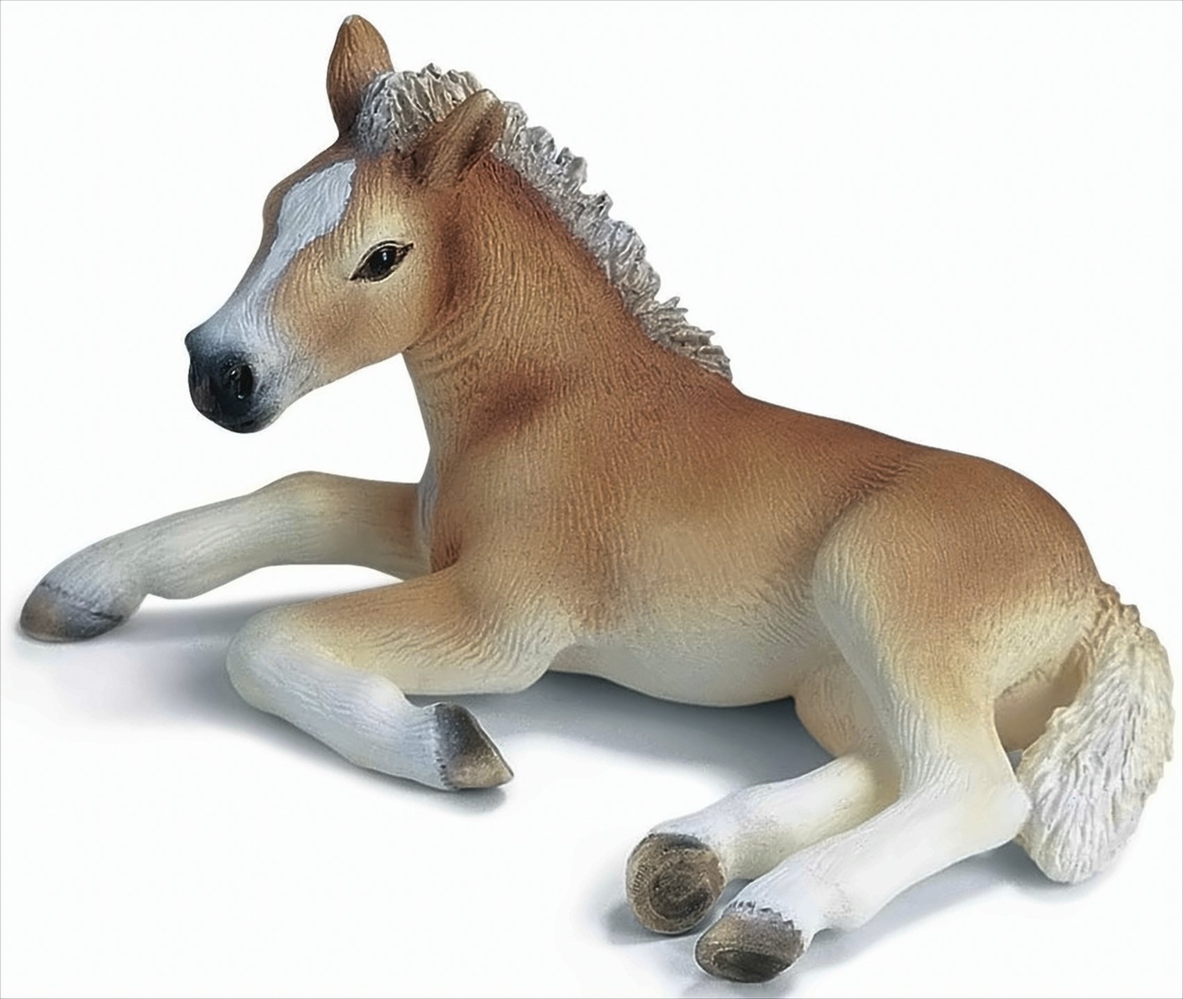 Schleich 13292  - Pferde, Haflinger Fohlen, liegend