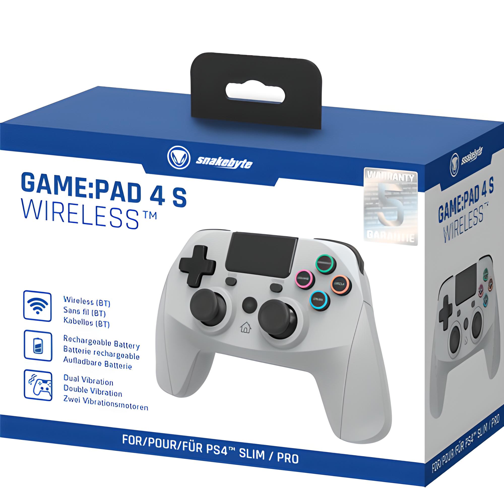 PS4 Controller Game:Pad 4S wirel. grey Snakebyte Bluetooth