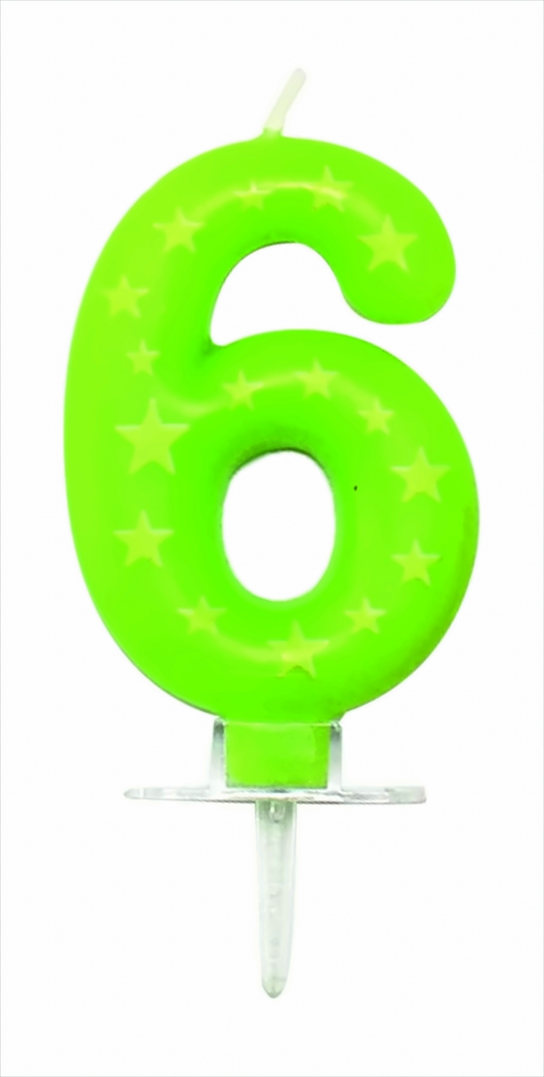 Geburtstagskerze Zahl 6 Farbe grün