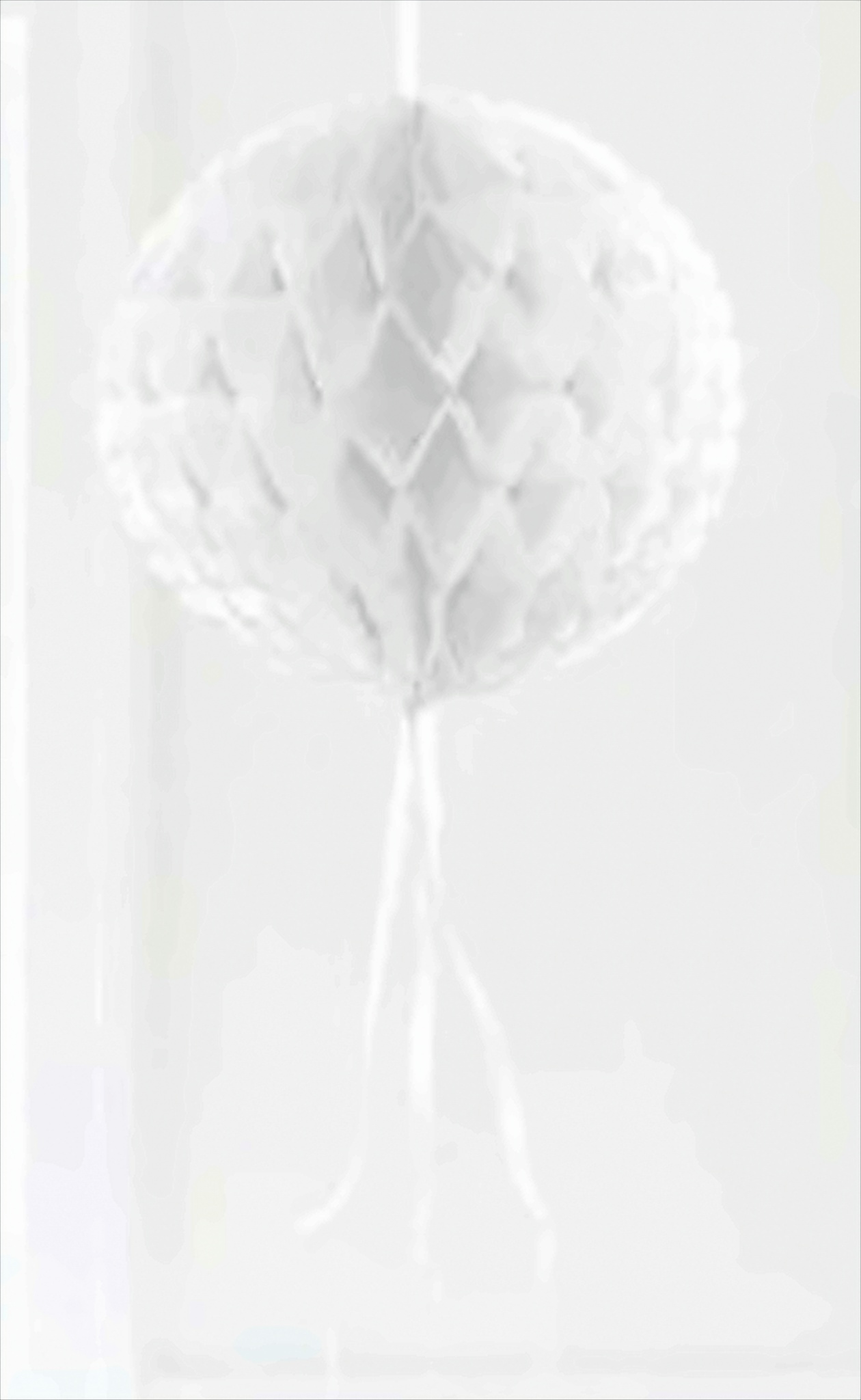 Wabenfächerdeko Rund Weiß - 30 cm