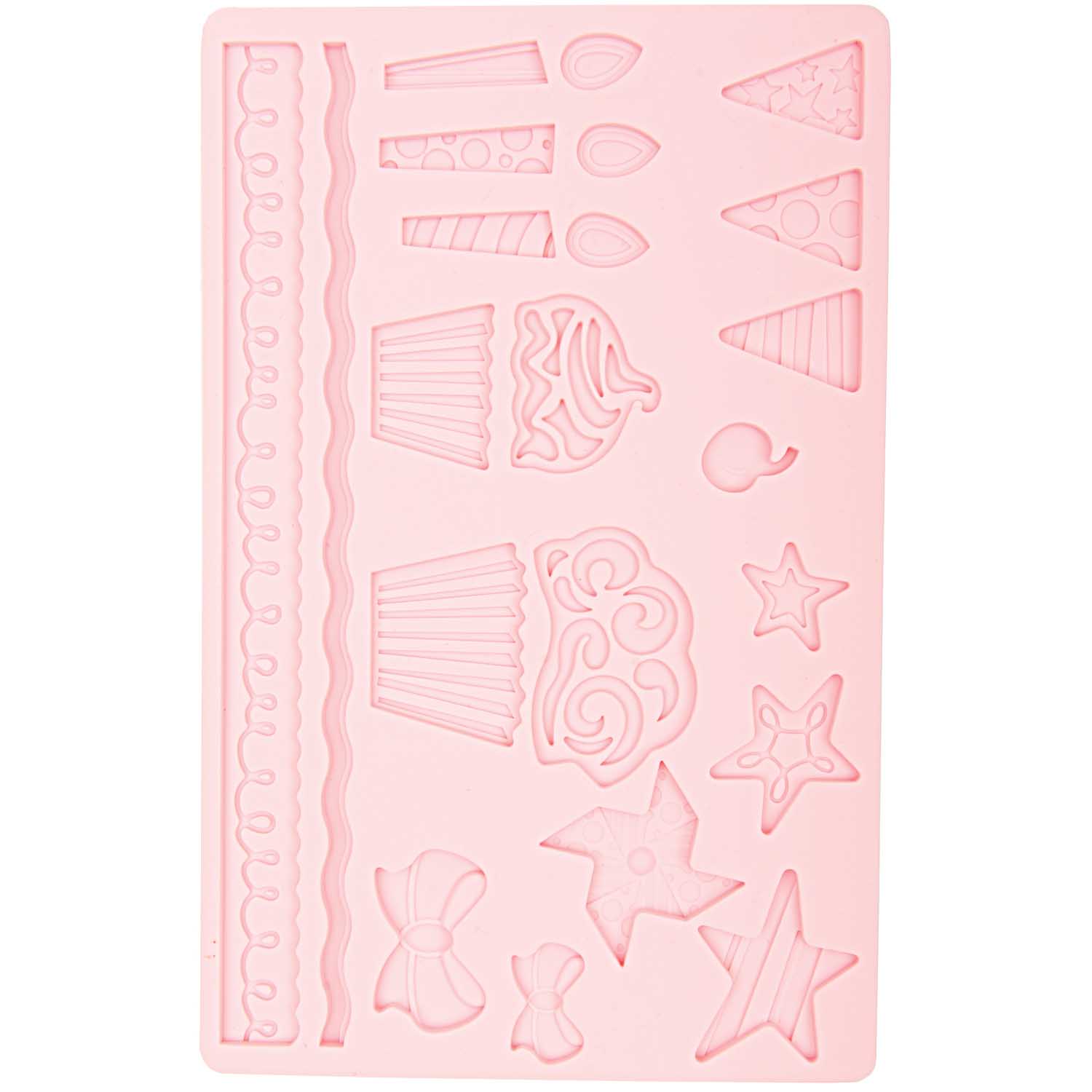 Fondantform -Silikon- Geburtstag 12,5 x 19,5 cm