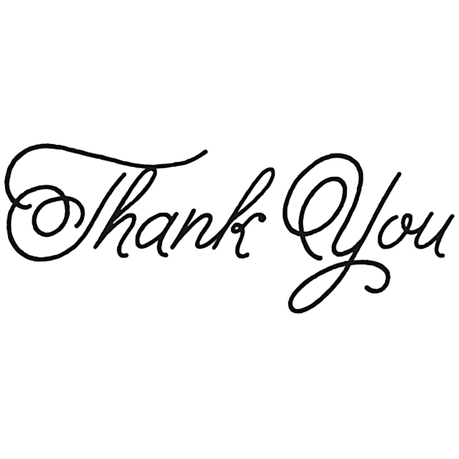 Holz Stempel Thank You 50 x 20 mm