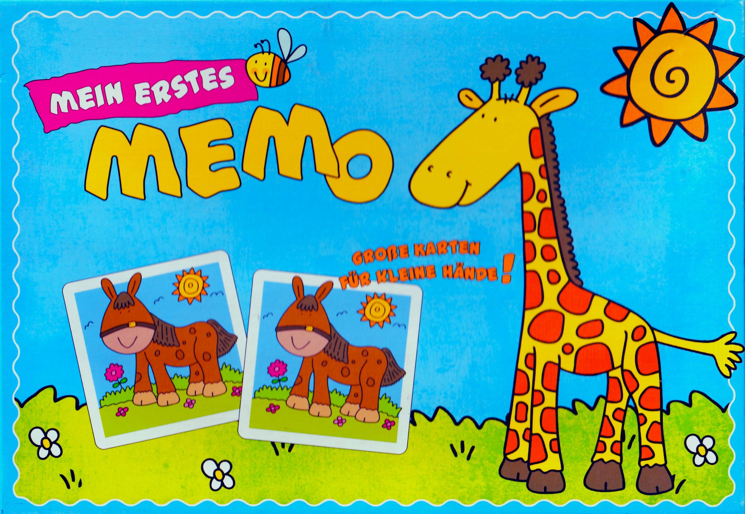 paletti Mein erstes Lernspiel Memo Tiere mit extra großen Karten XXL