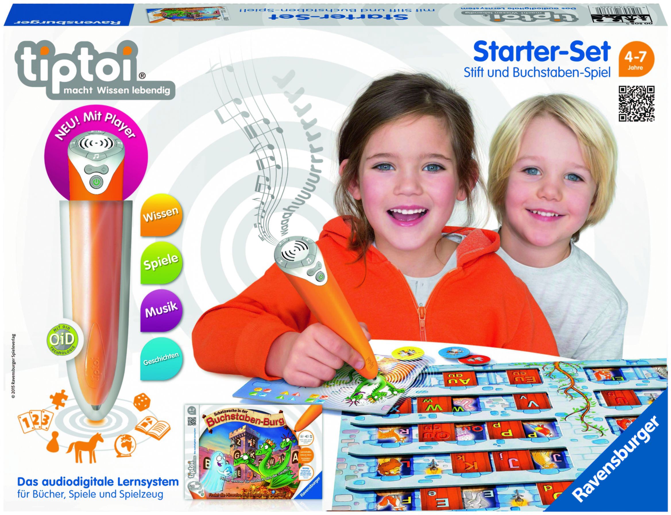 tiptoi Starter-Set mit Stift und Spiel Schatzsuche in der Buchstabenburg