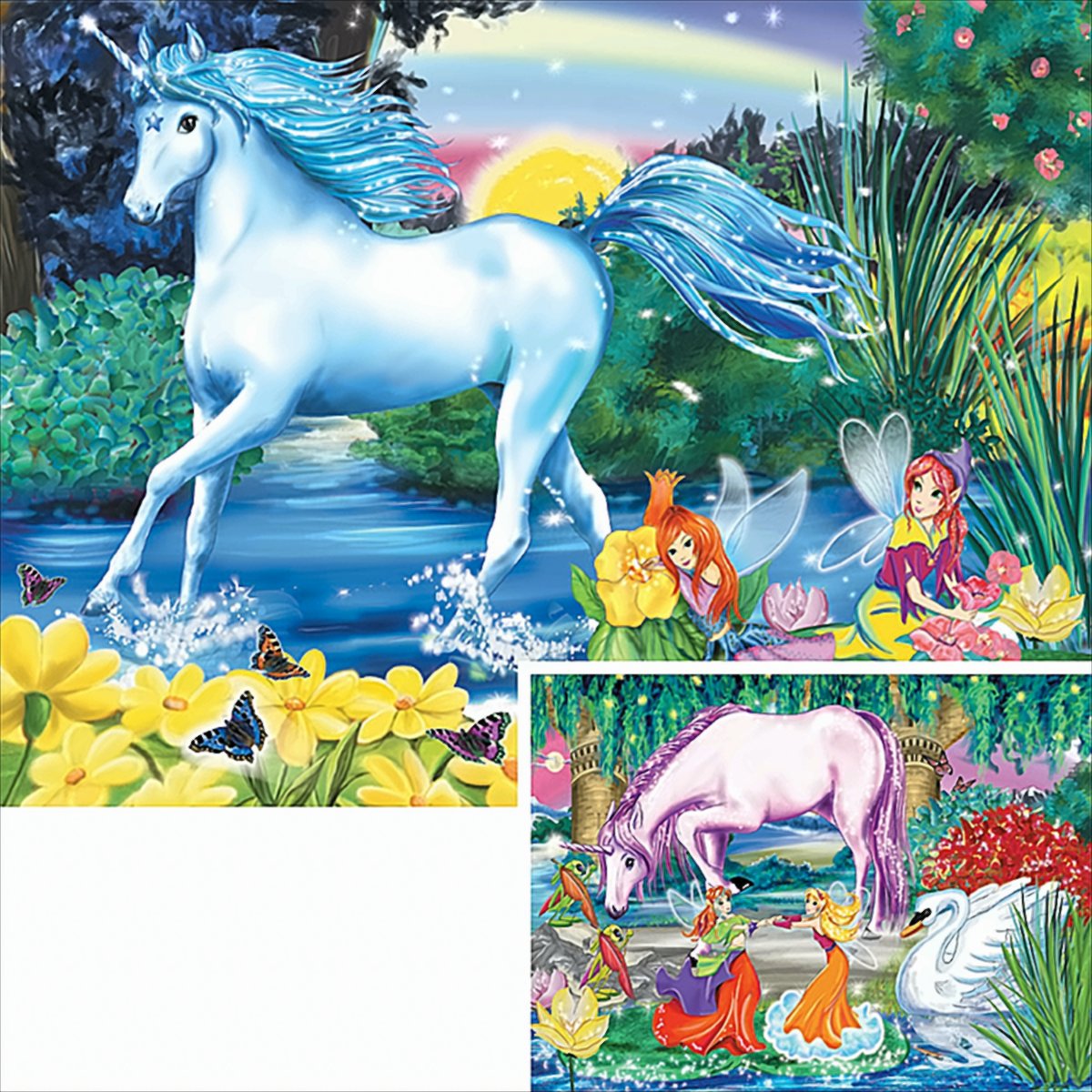 Verzauberte Welt mit Einhorn, Puzzle