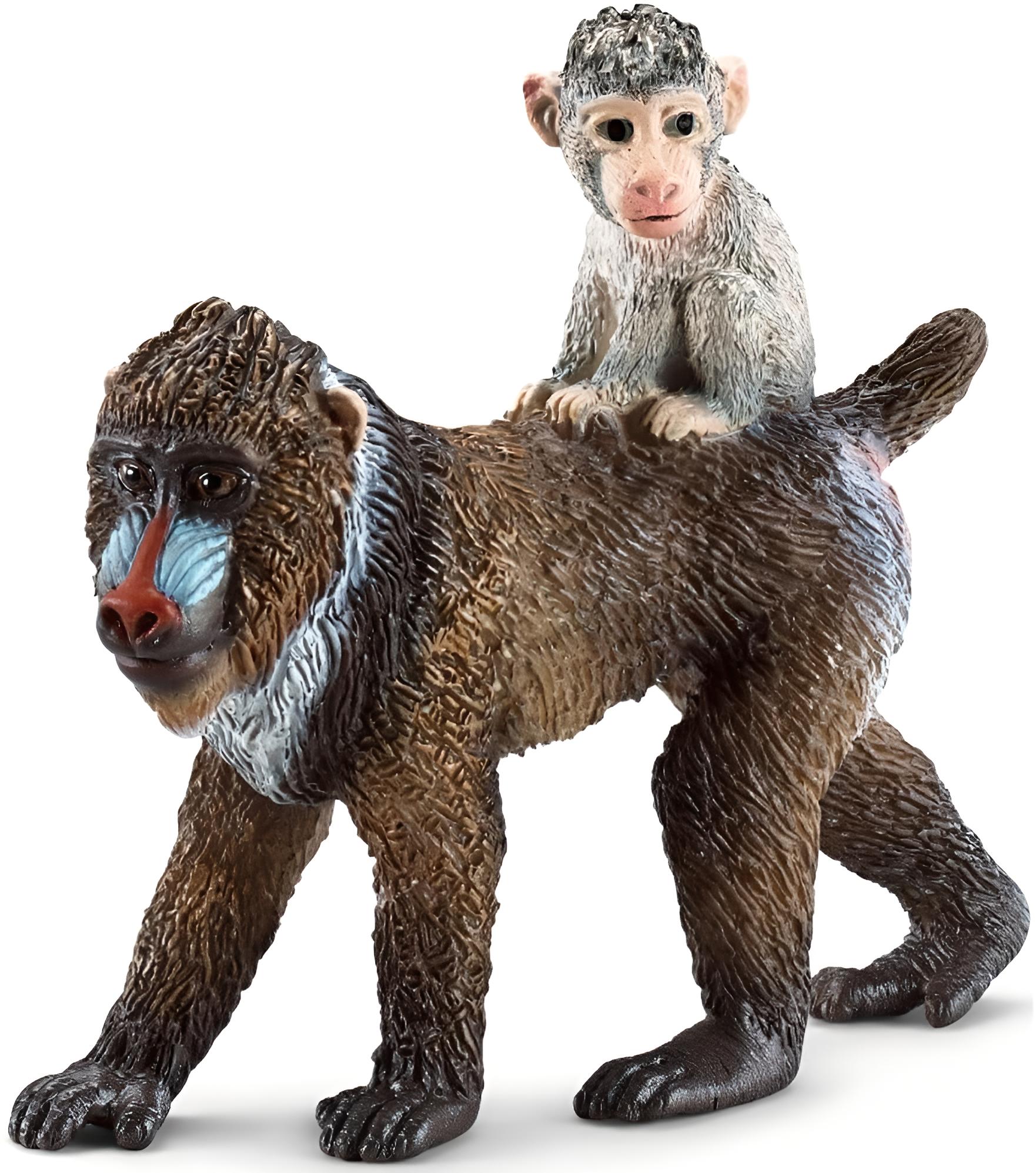 SCHLEICH 14716 - Mandrill Weibchen mit Baby
