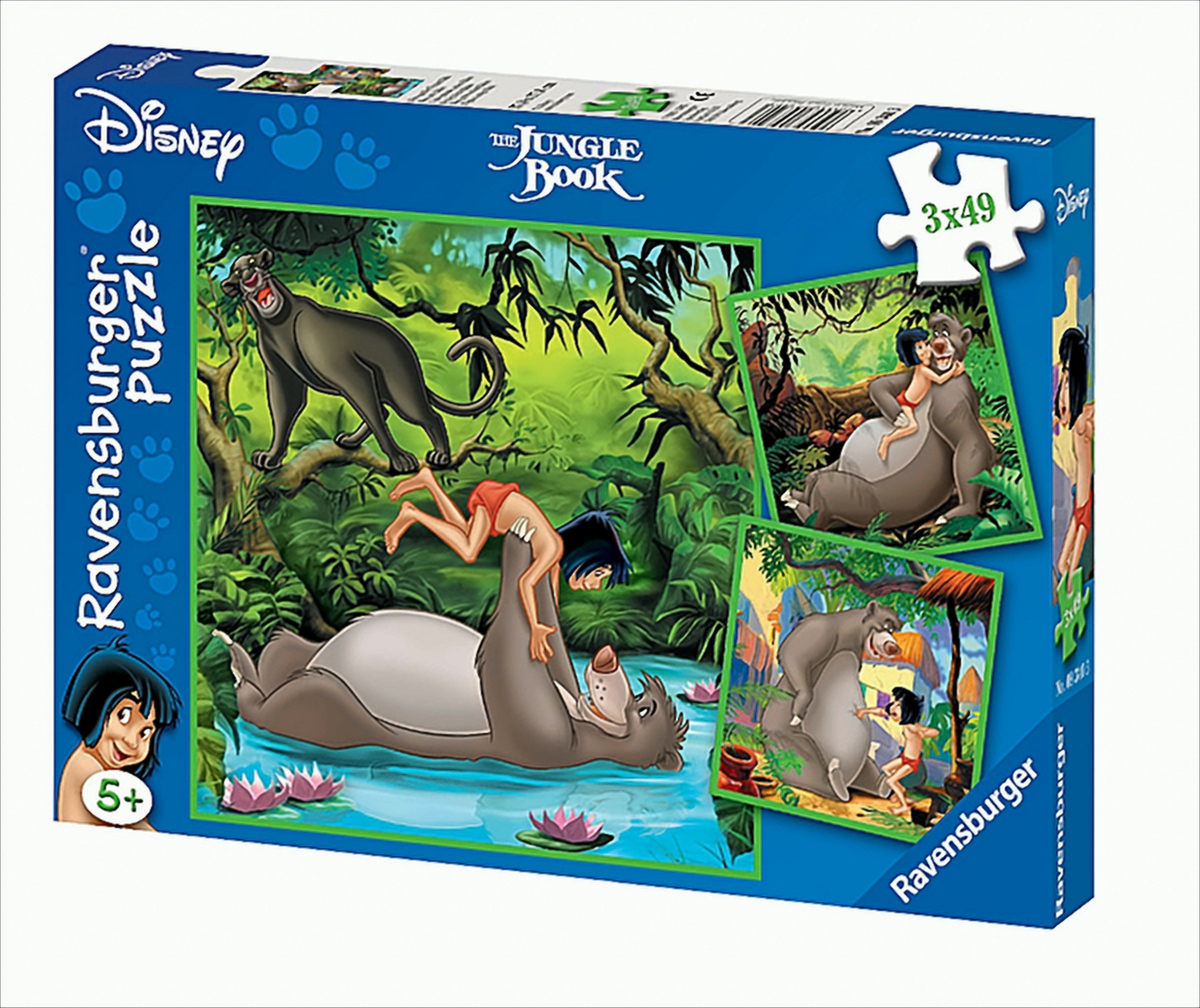 Ravensburger 09340 - Mein grosser Freund Balu, 3 x 49 Teile Puzzle