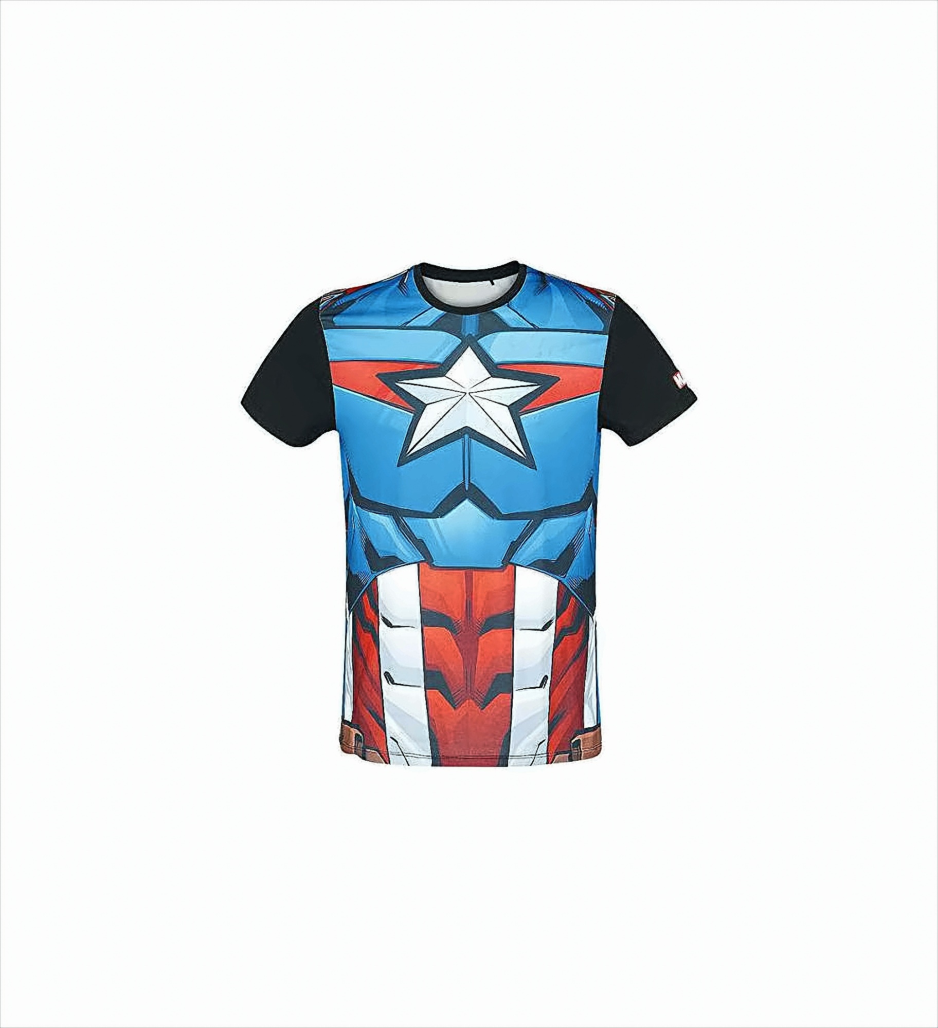 Bioworrld Captain America Herren T-Shirt L Schwarz