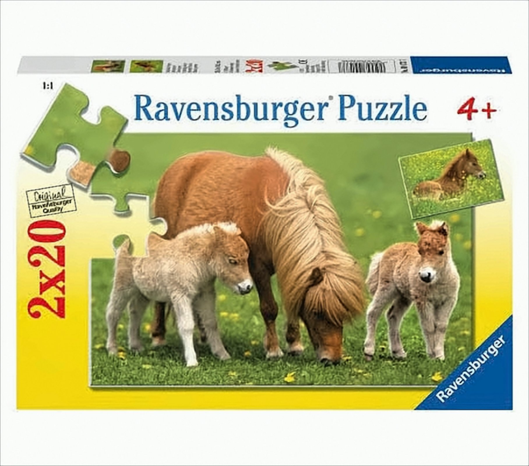 Niedliche Ponys 2 x 20 Teile Puzzle