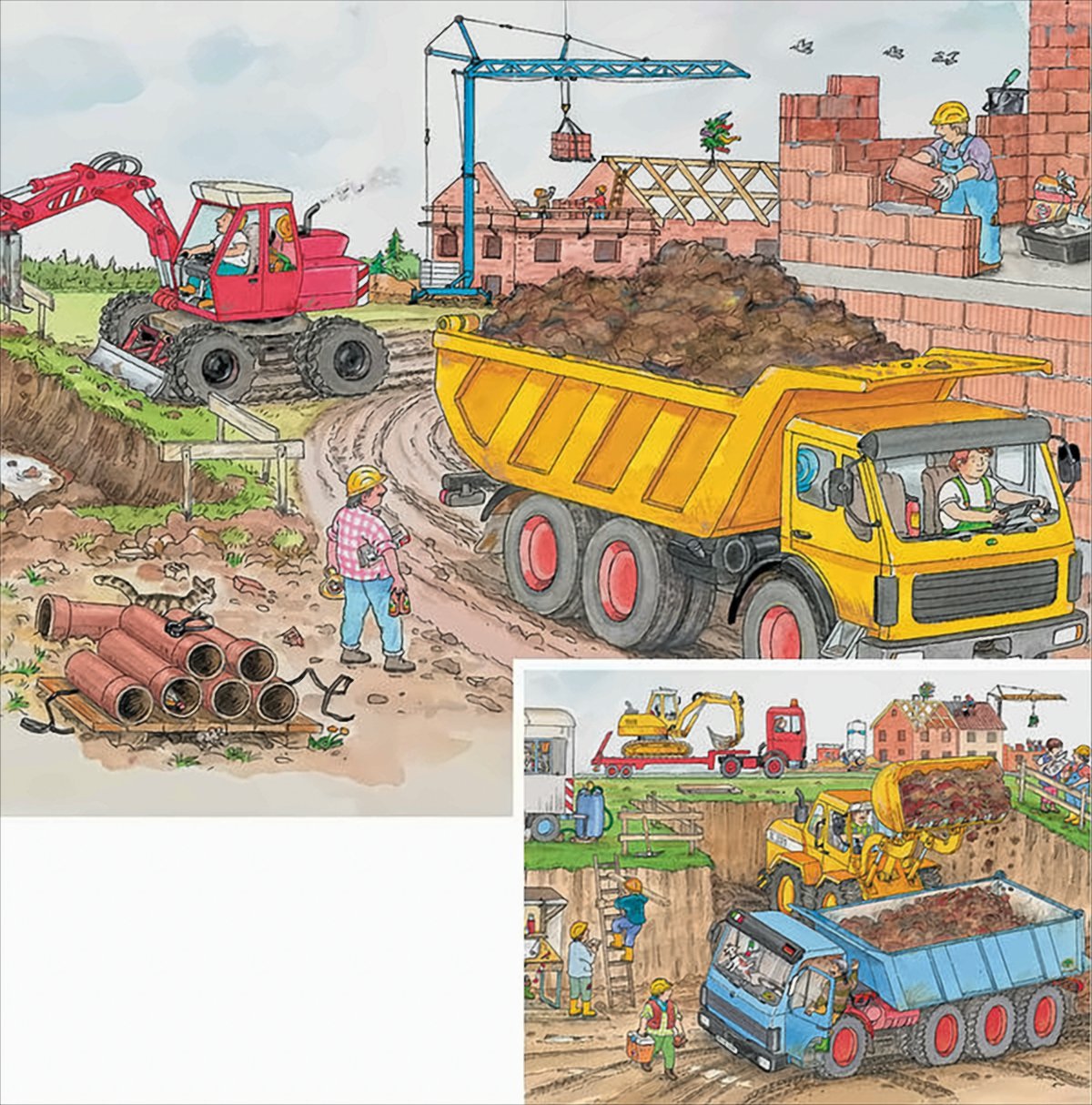 Auf der Baustelle, 2 Motive - 20 Teile