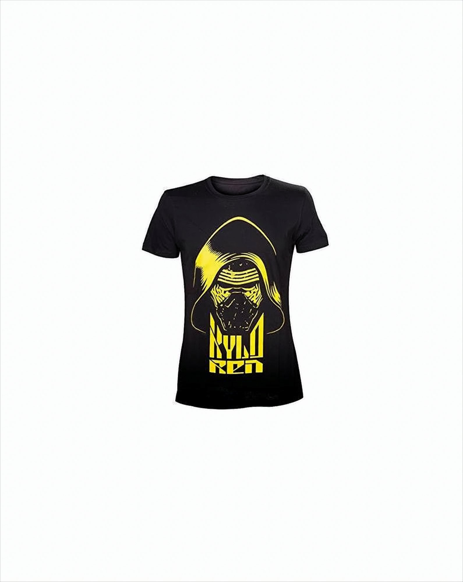 Star Wars The Force Awakens Adult Male Kylo Ren Yellow Face T-Shirt, Schwarz, M