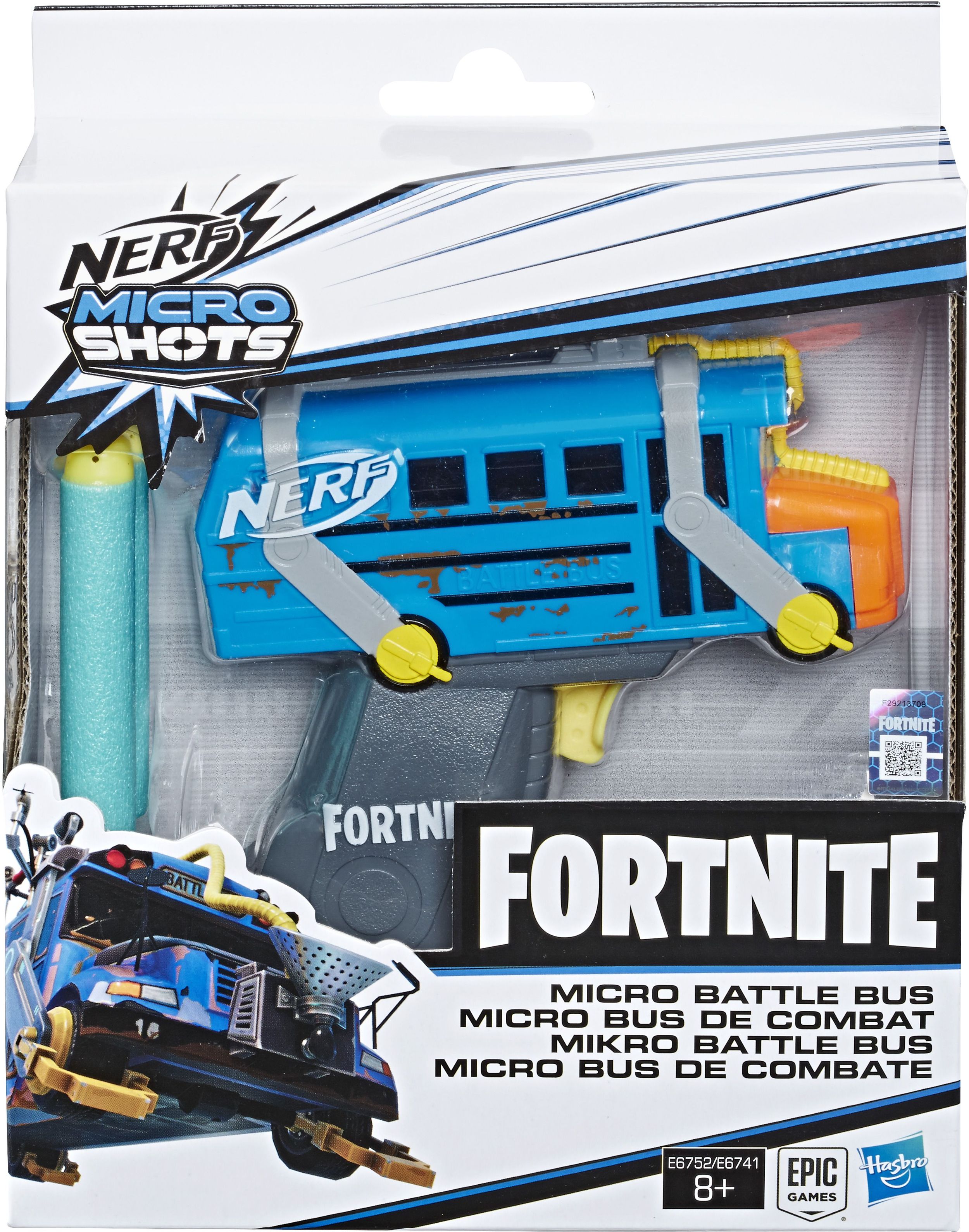 Hasbro - Fortnite Mikro Battle Bus Nerf MicroShots Dart Blaster