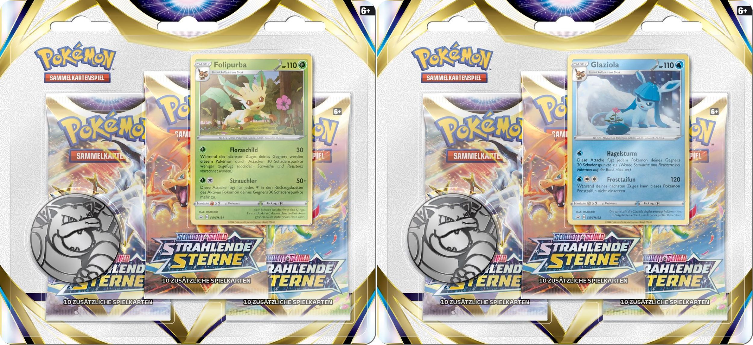 Pokemon Schwert & Schild  3-Pack Blister Strahlende Sterne