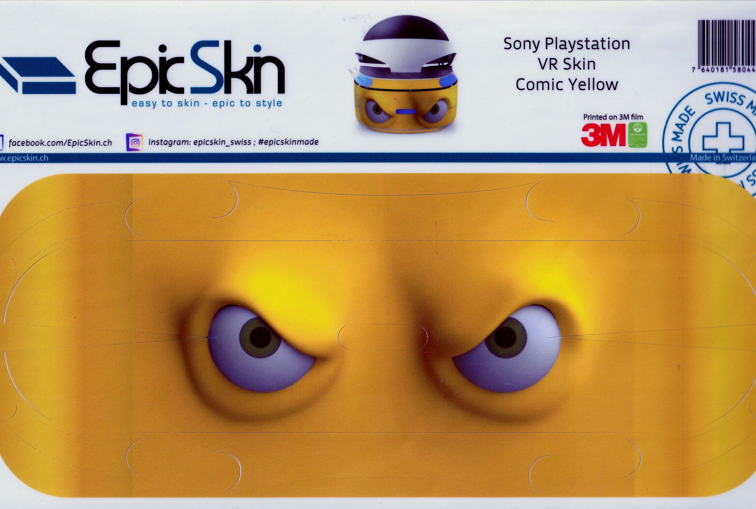 Sony Playstation VR Skin Comic Yellow