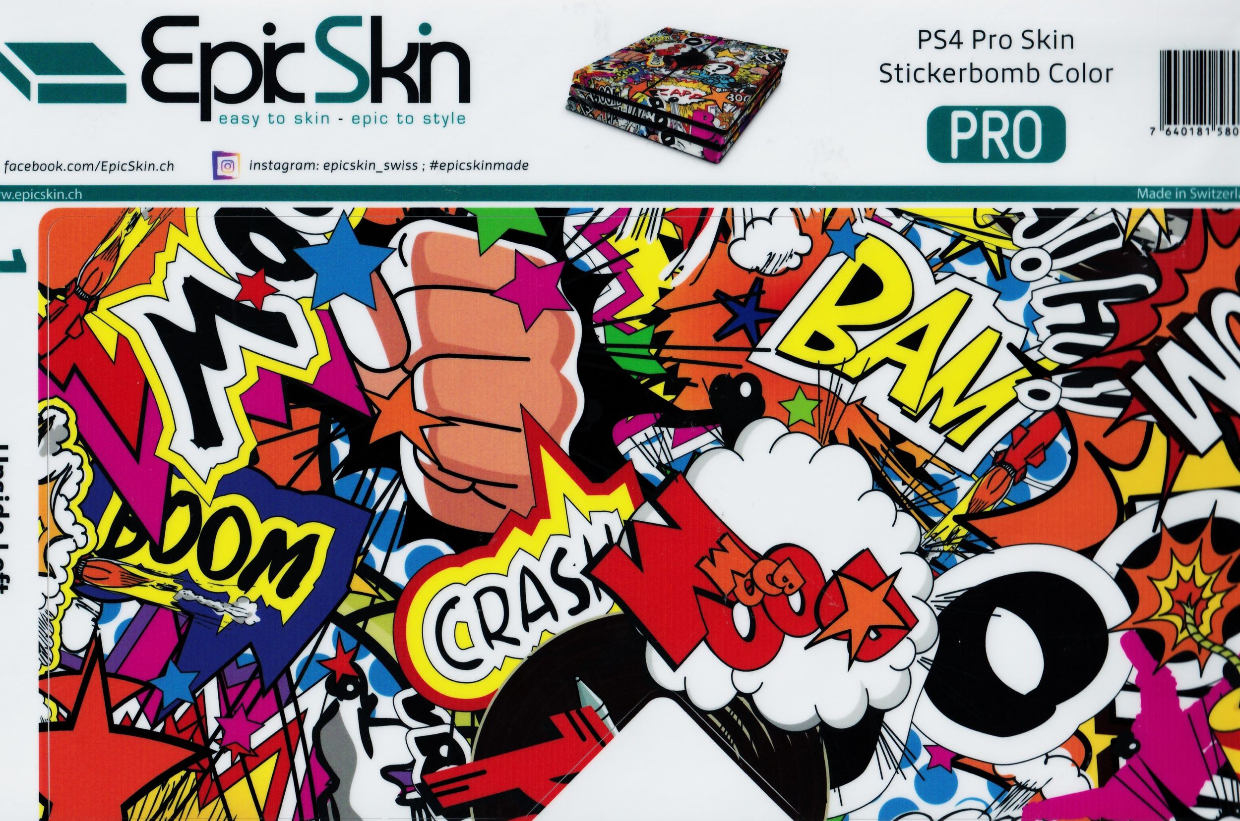 PS4 Pro Skin - Design Aufkleber Sickerbomb Color