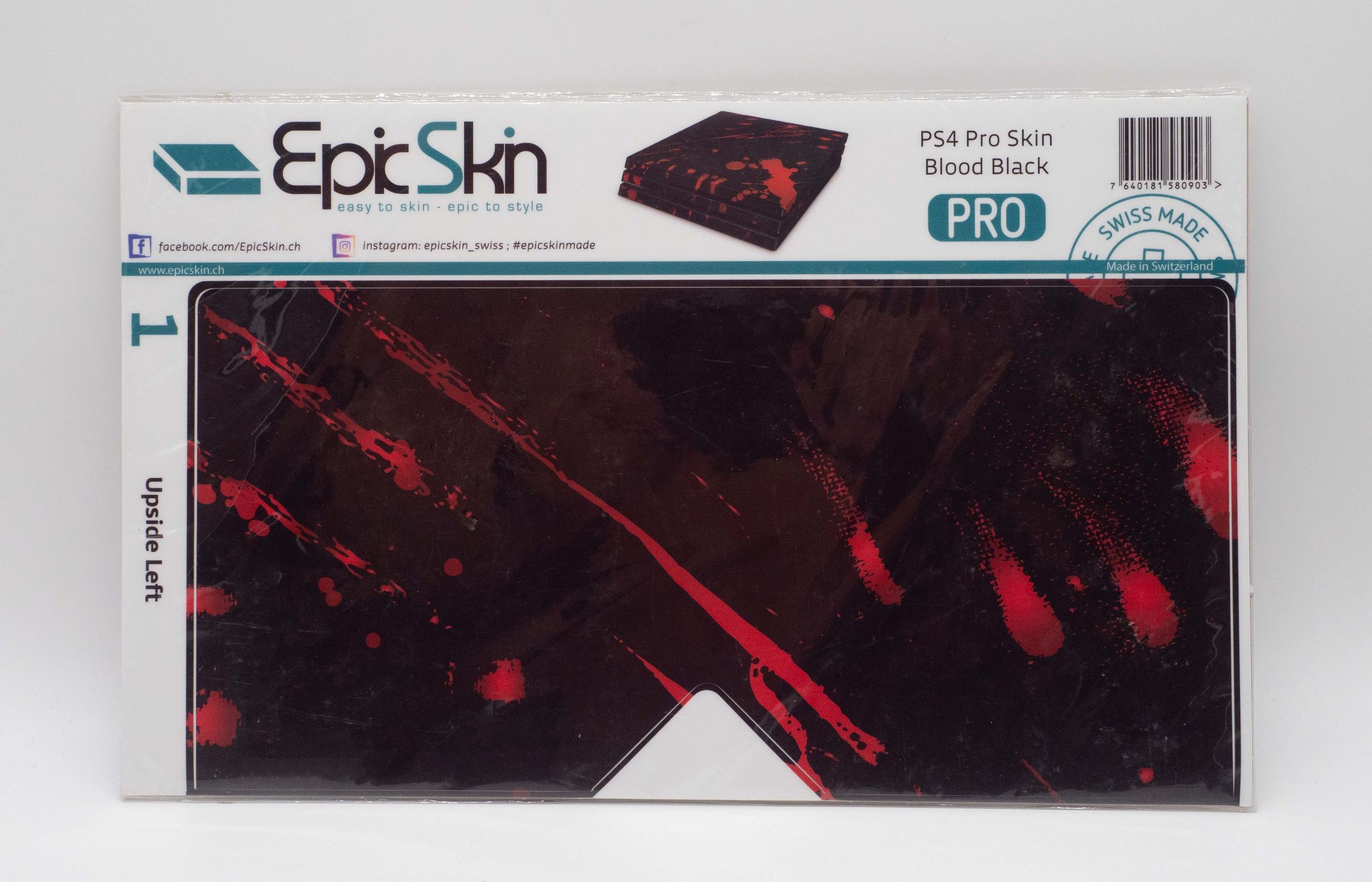 PS4 Pro Skin - Design Aufkleber Blood Black