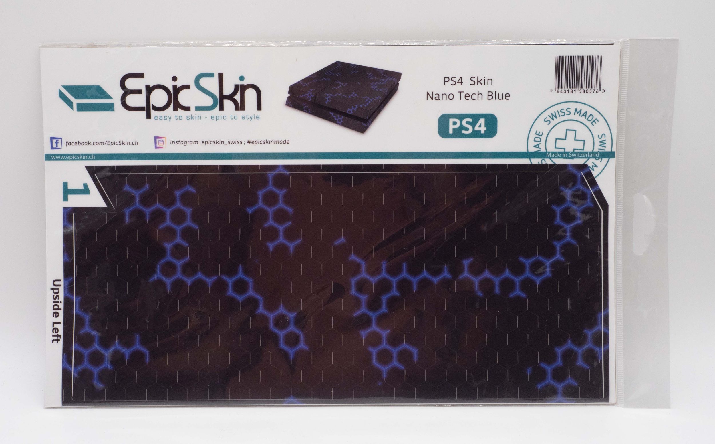 PS4 Skin - Design Aufkleber Nano Tech Blue