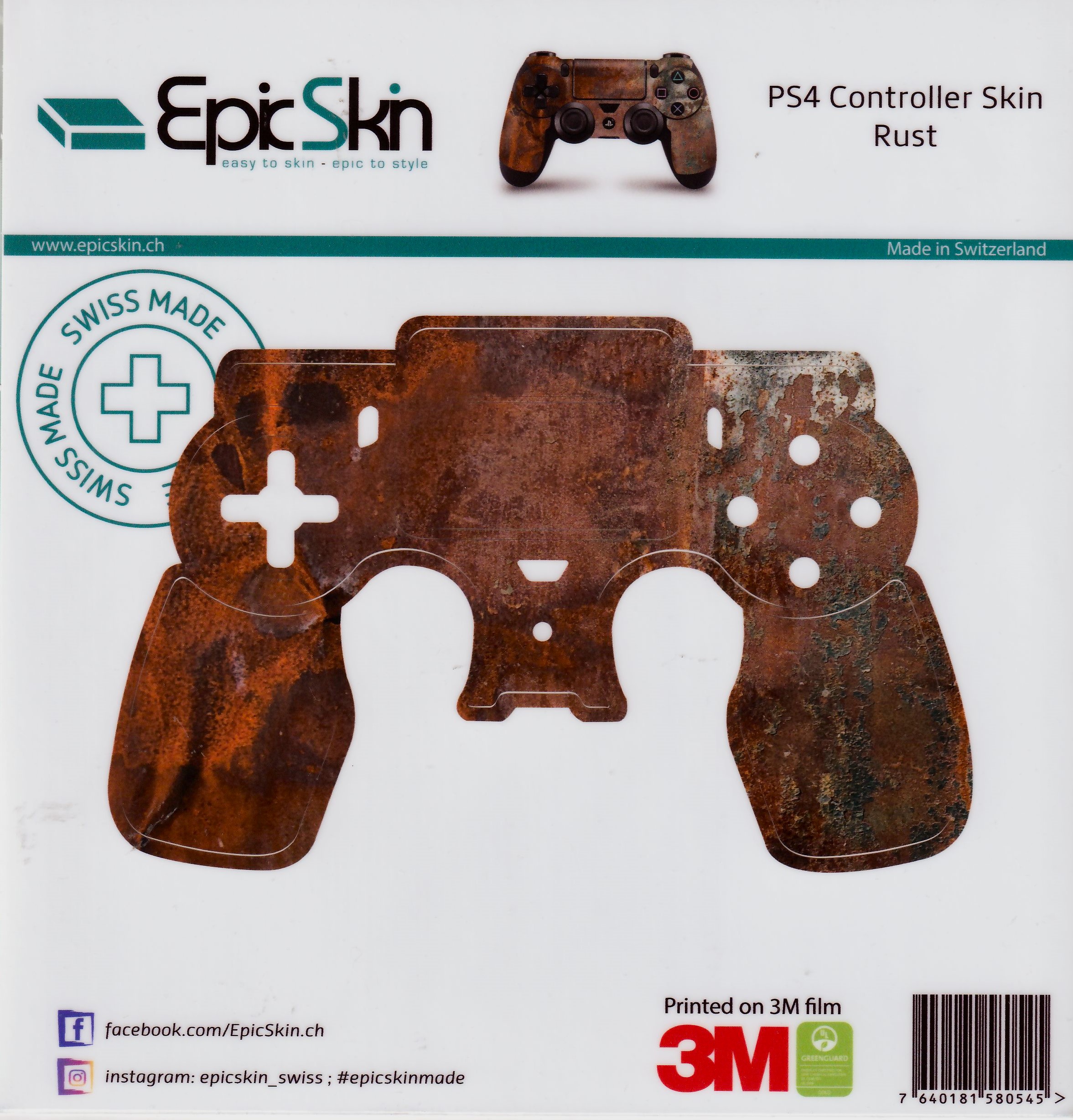 PS4 Design Aufkleber Controller Skin Rust