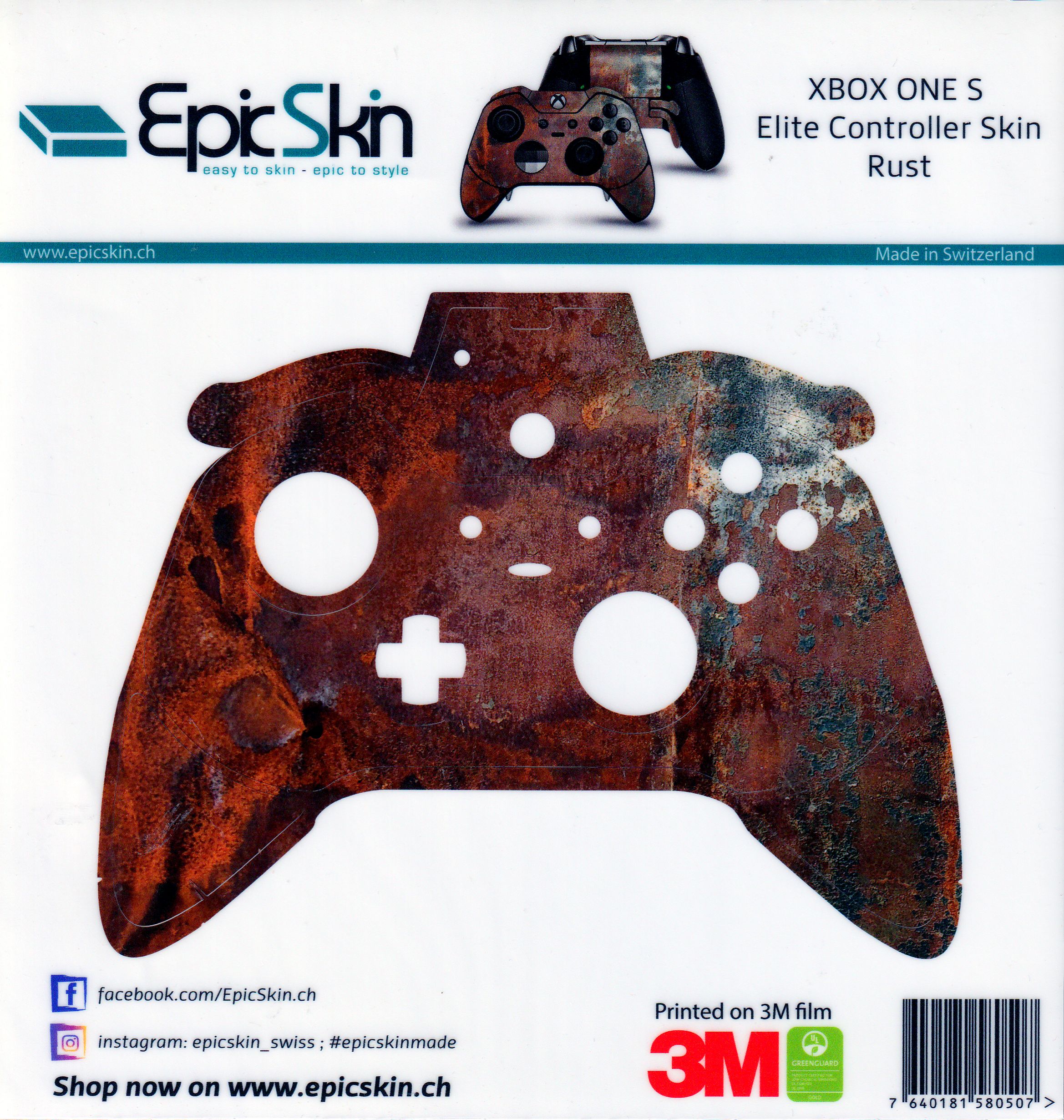 XBOX ONE Elite Controller Skin - Design Aufkleber Rust