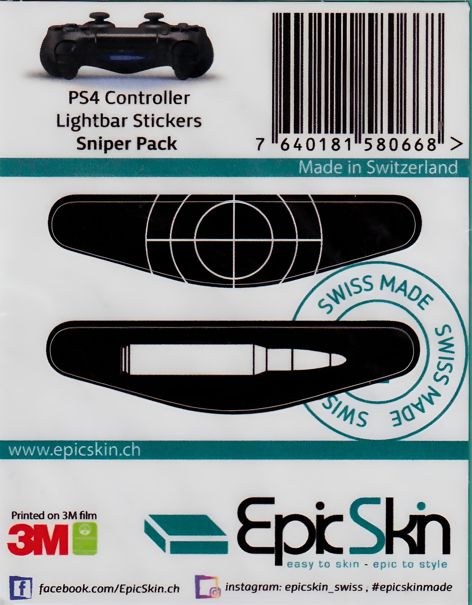 PS4 Controller Lichtbalken-Aufkleber- Sniper Pack