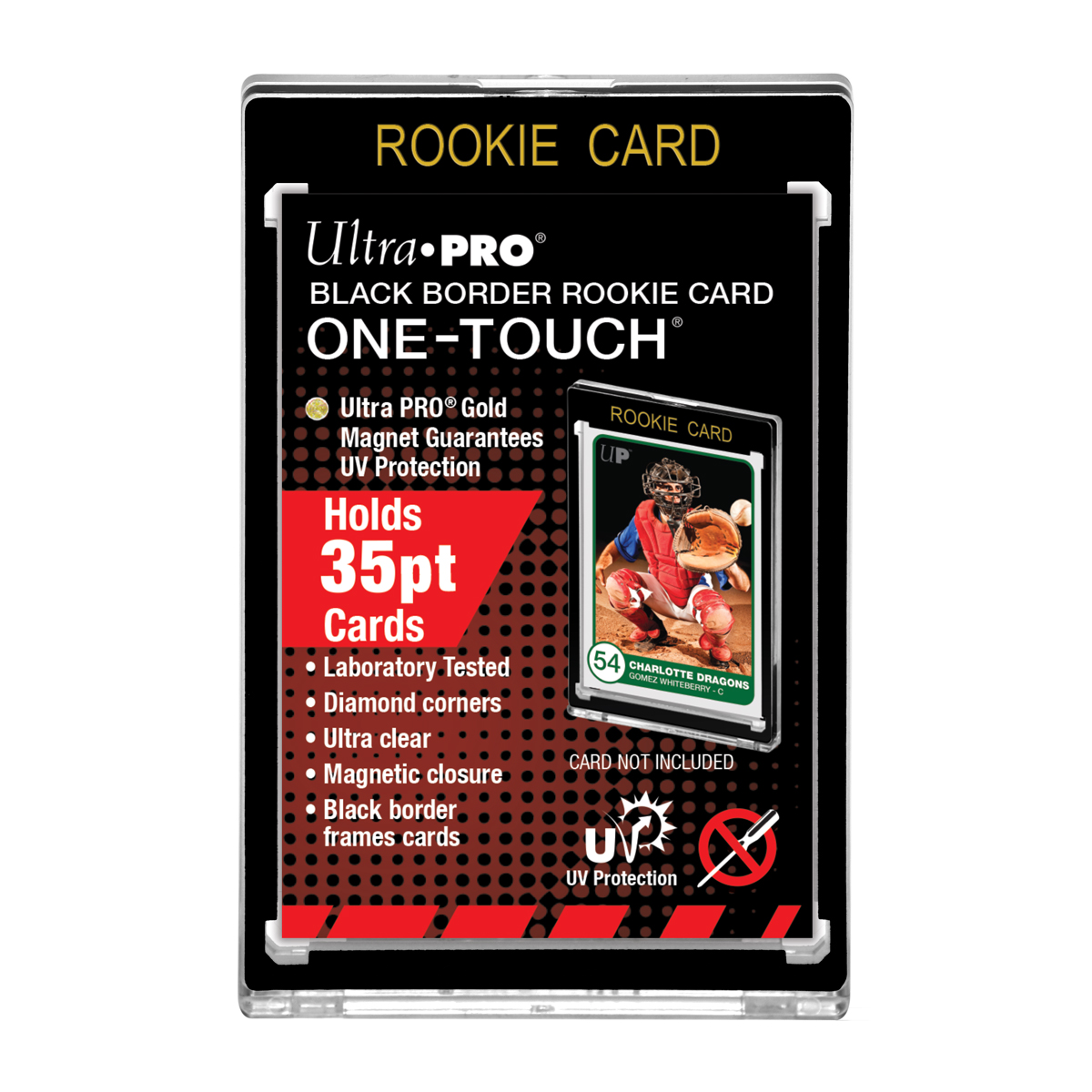 UP One-Touch Card Holder Rookie (35pt) Black Border
