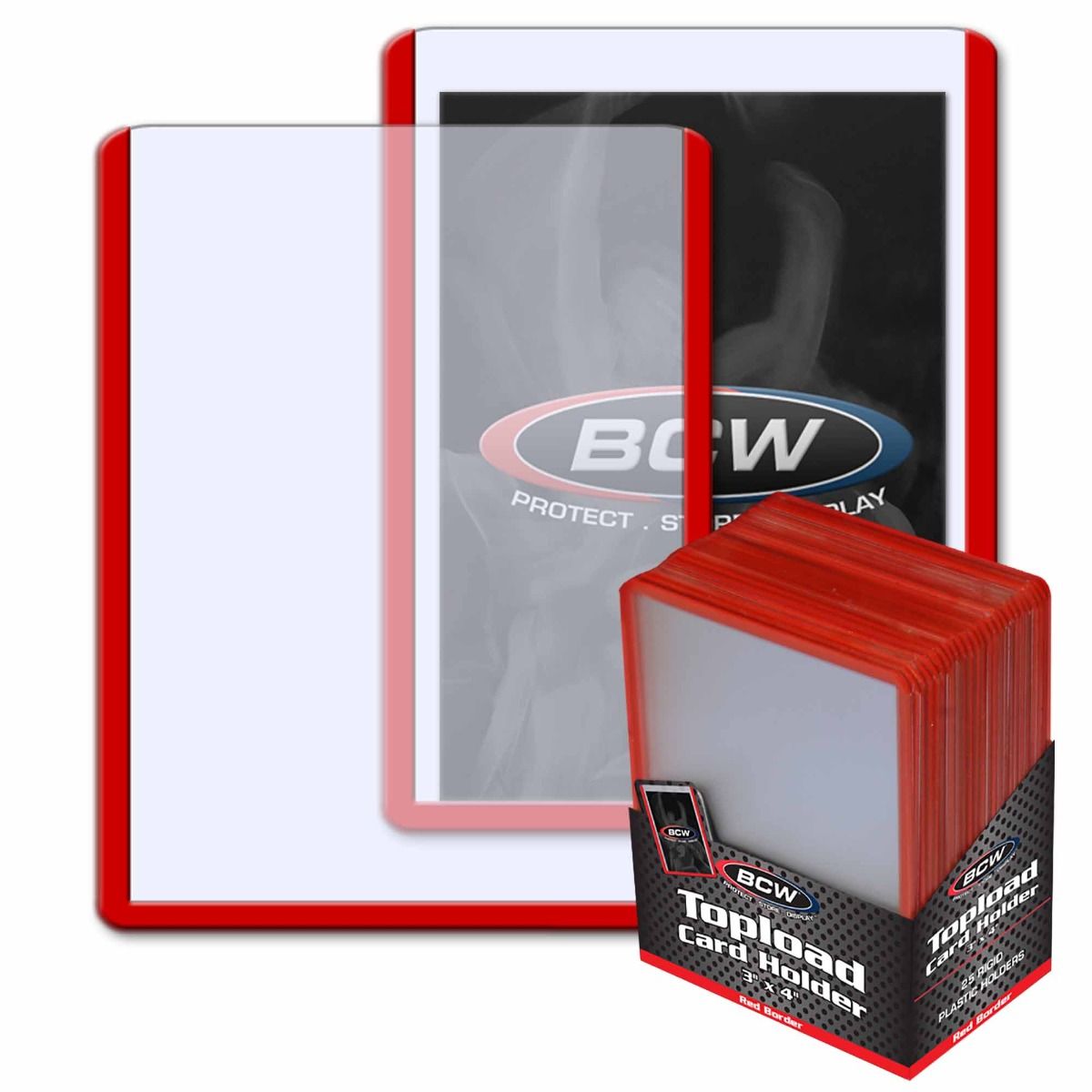 BCW Topload 3 x 4' (Red Border) (25 ct.)