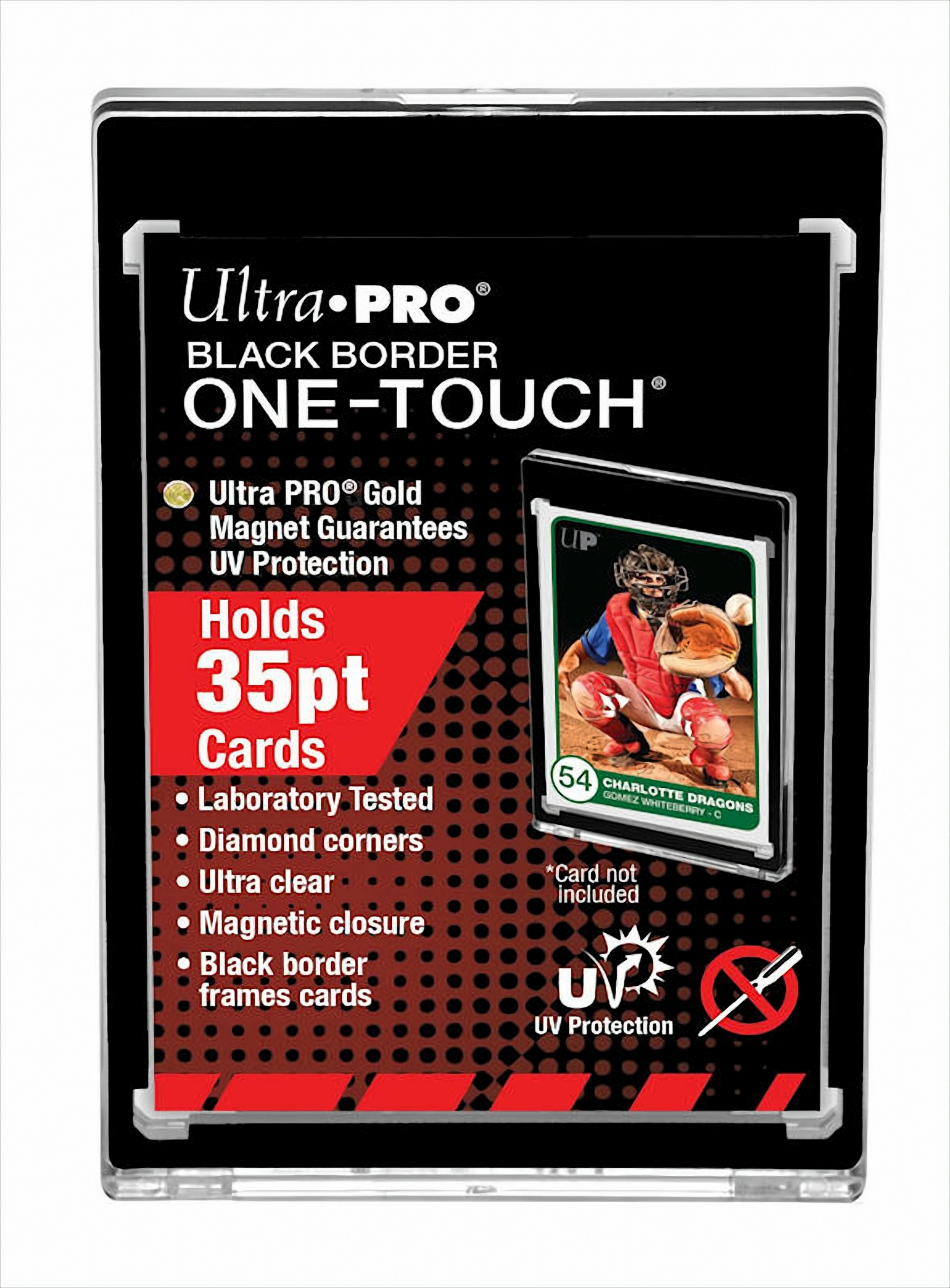 UP One-Touch Card Holder (35 pt) Black Border