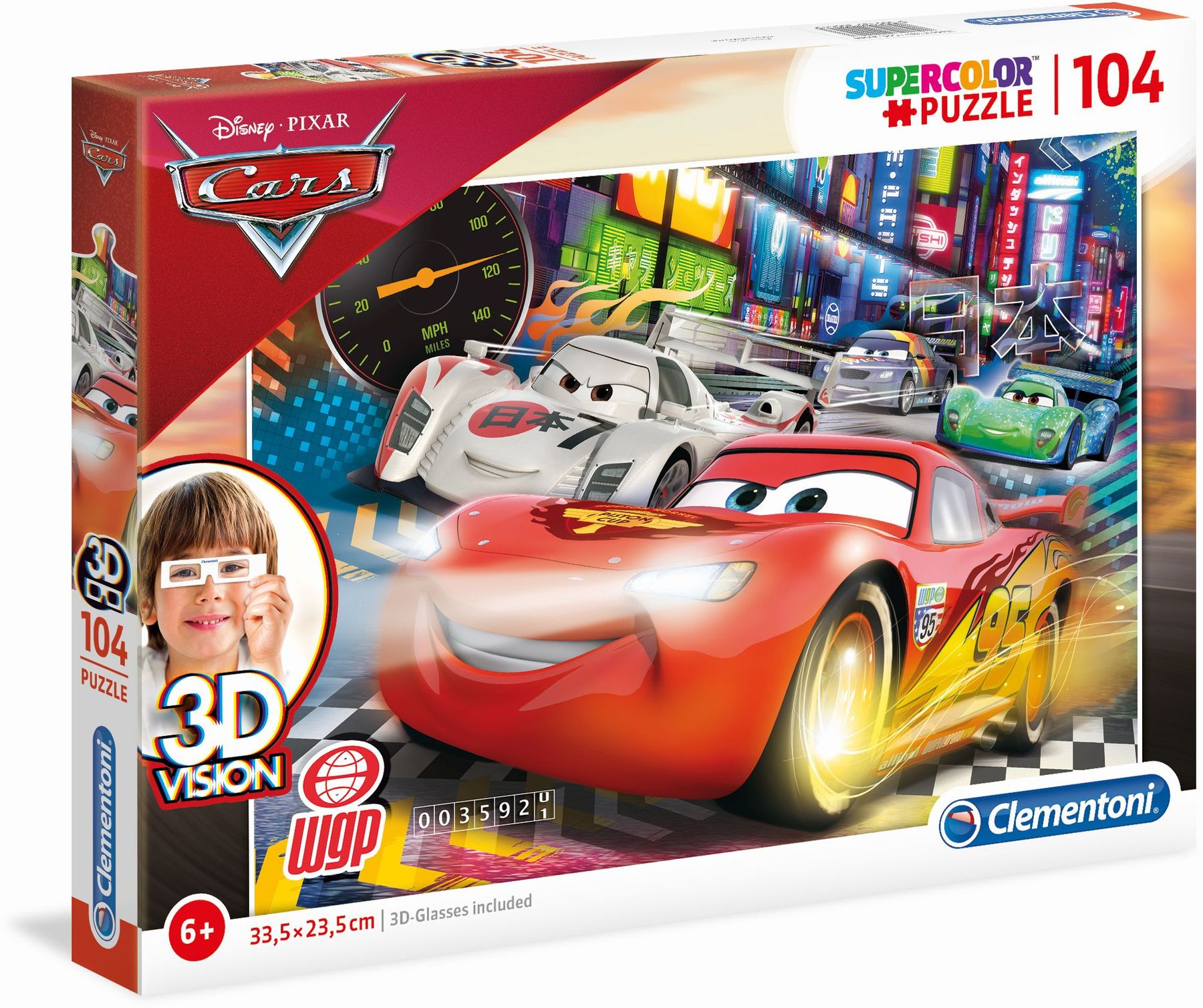 Puzzle Magic 3D - 104 teilig Cars 2 - The fastest crew