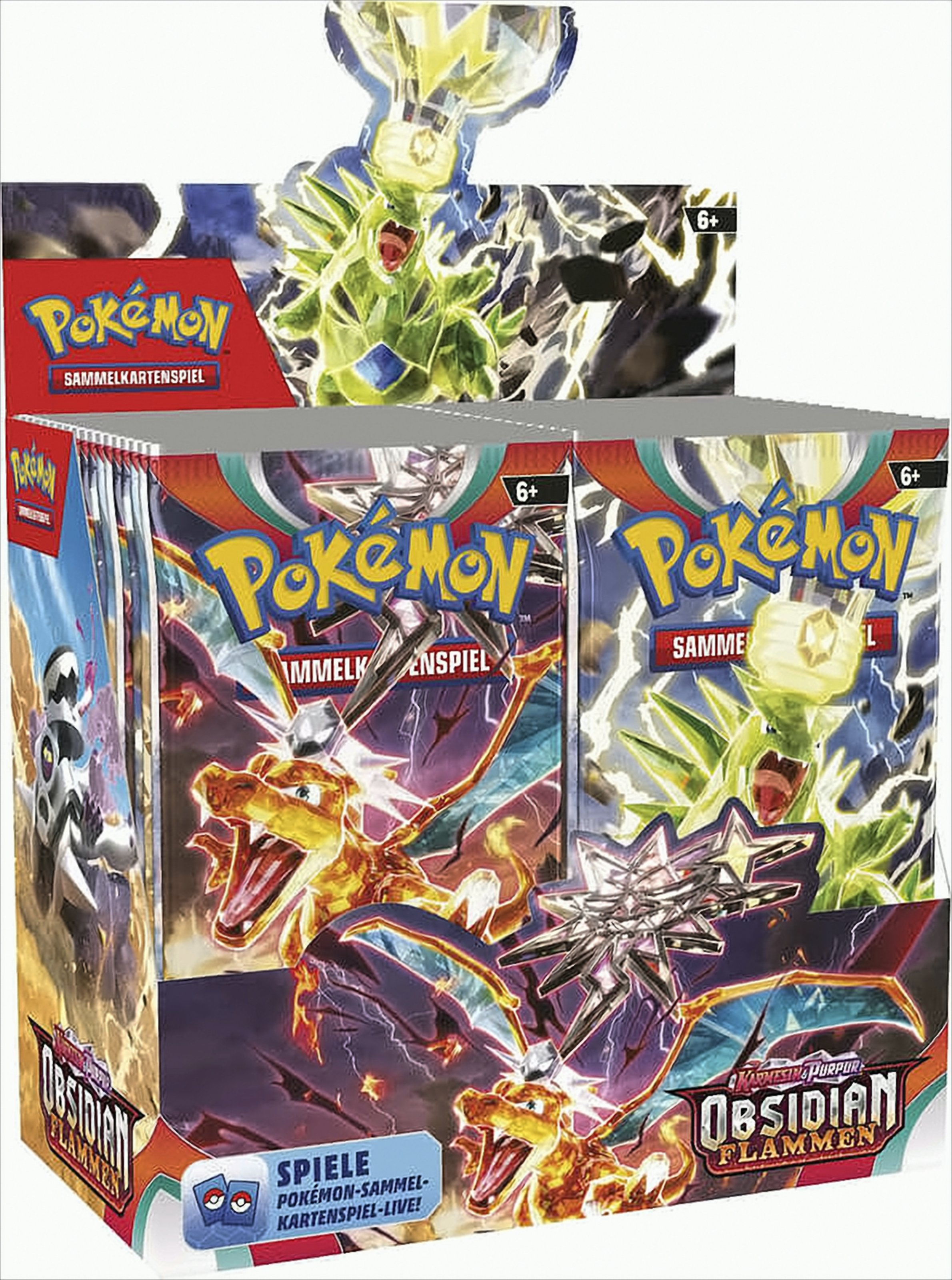 Pokemon Karmesin & Purpur  Obsidianflammen Booster-Display