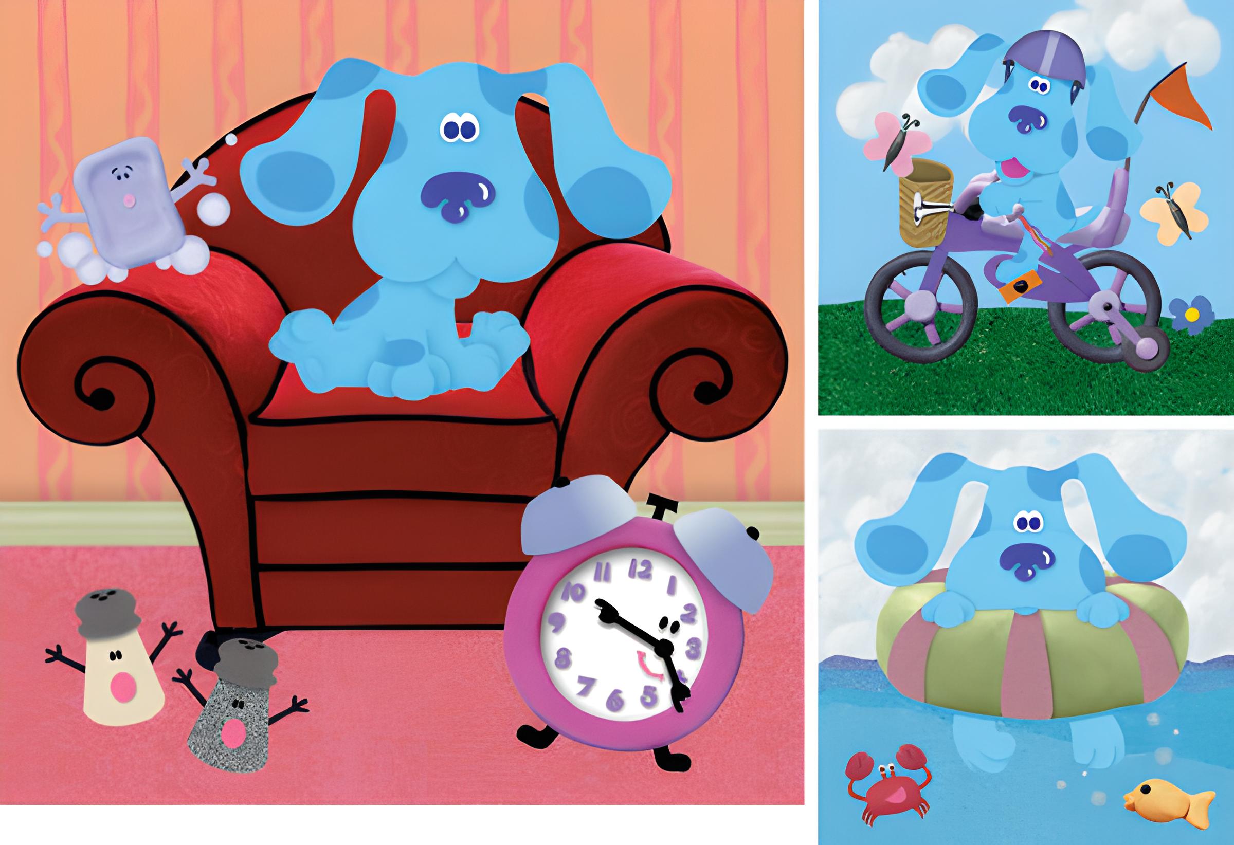 Hallo Blue!, 3x49 Teile Puzzle