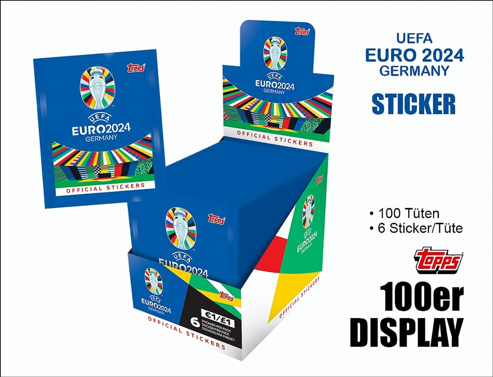 UEFA EURO 2024 Sticker Display Deutsch