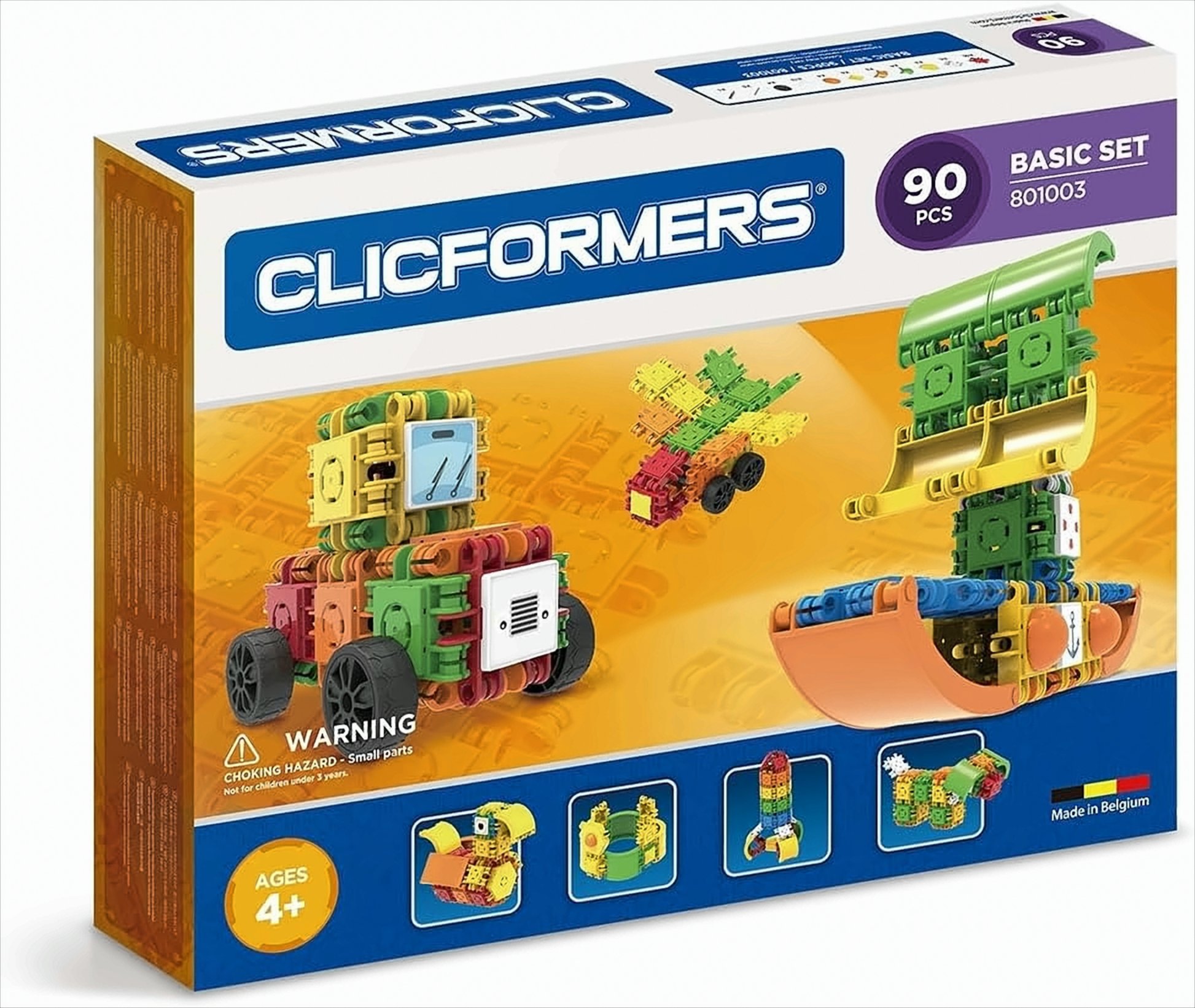 Clicformers Bausteine für Kinder ab 3 Jahre, kreatives Lernspielzeug im 90 teiligen Basisset