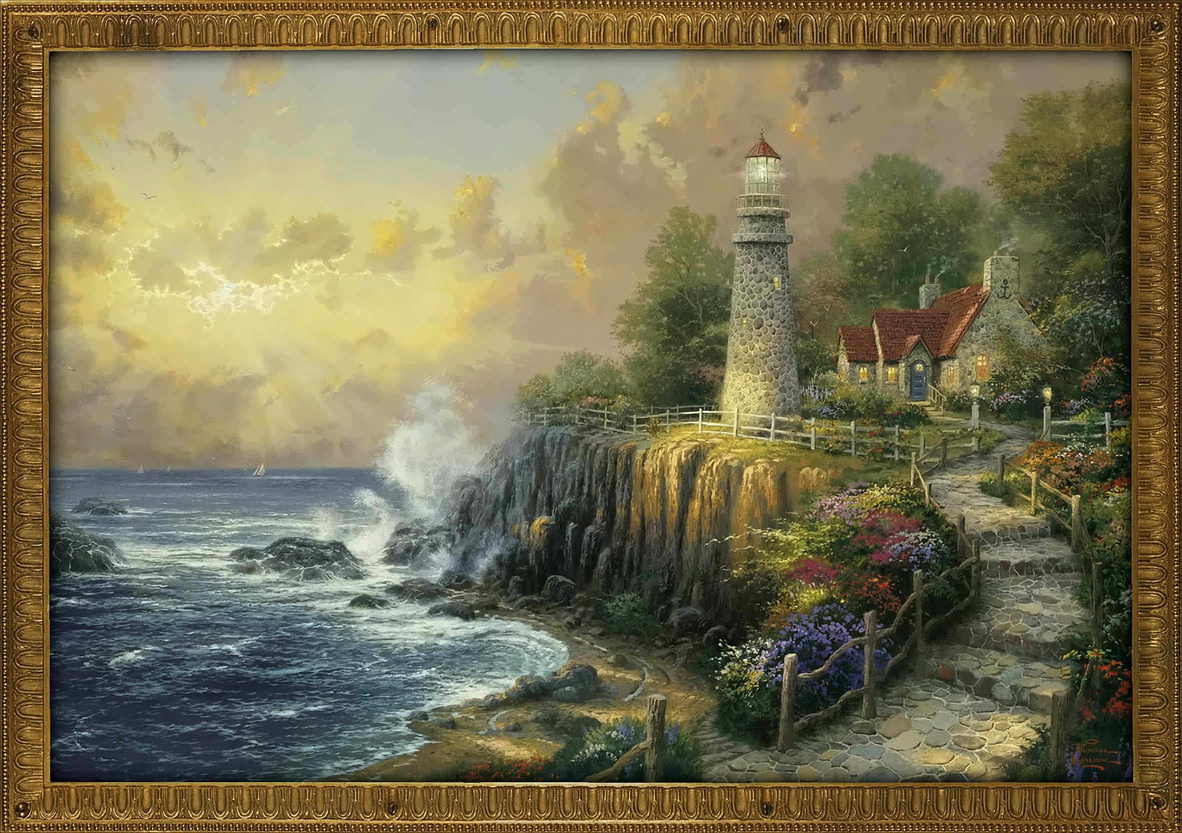 Kinkade - Leuchtturm - 77 Teile