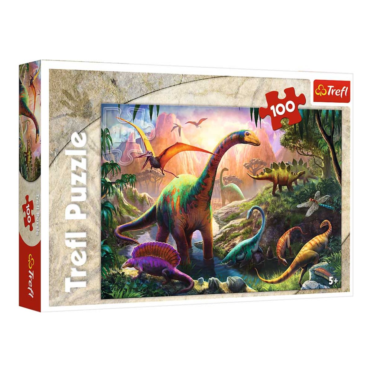Puzzle mit 100 Teilen - Dinosaurier