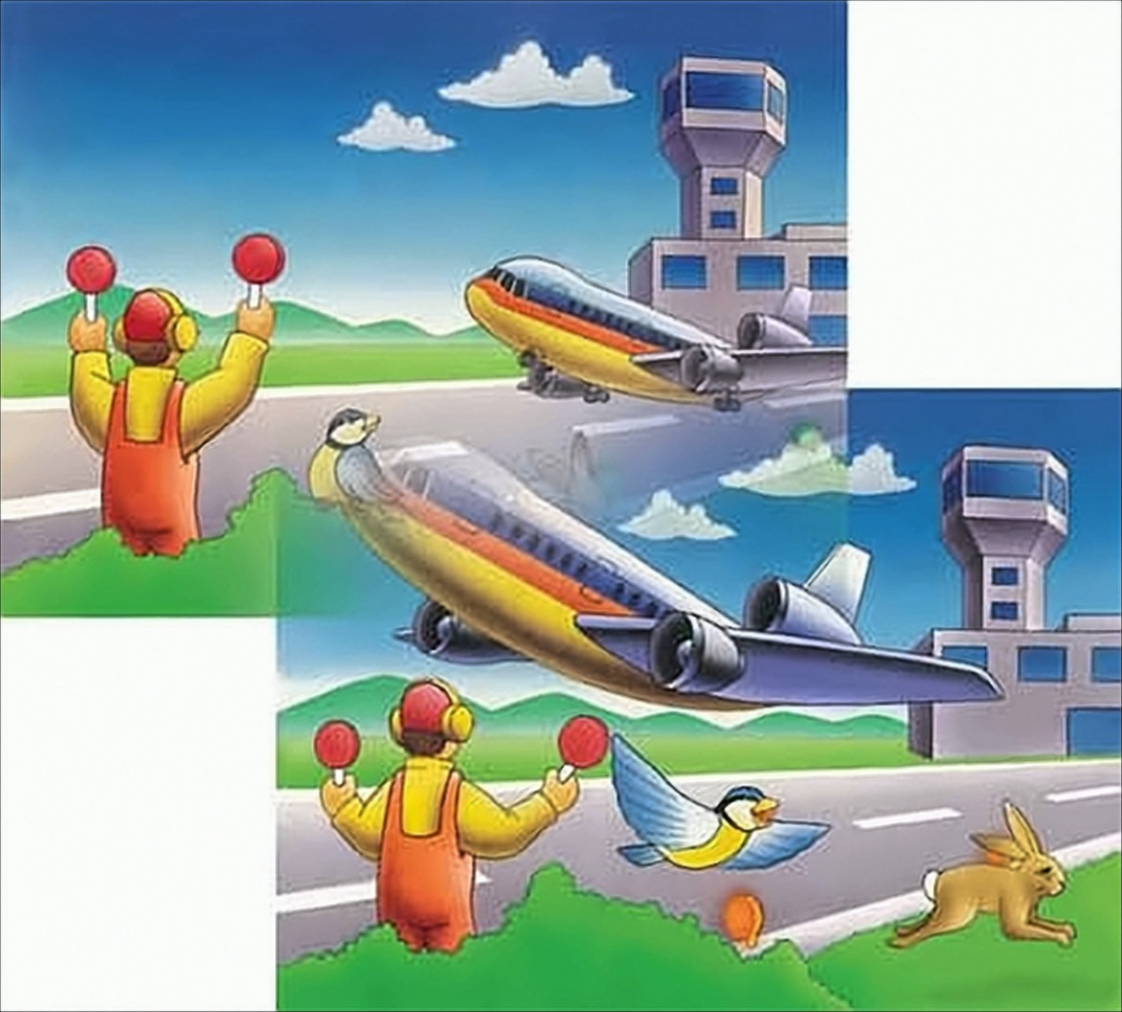 Startendes Flugzeug Puzzle