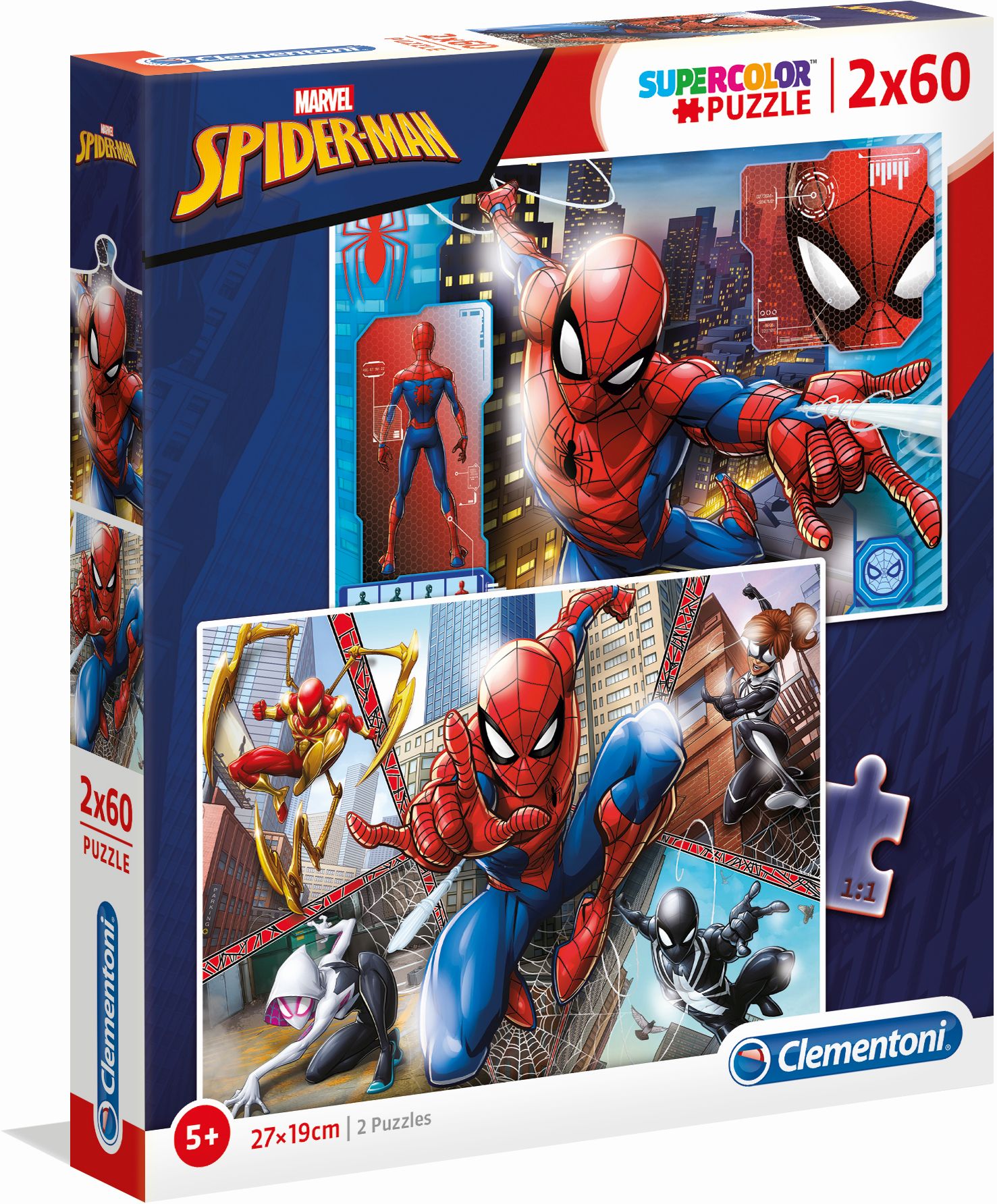 Marvel Spiderman, 2 x 60 Teile Puzzle
