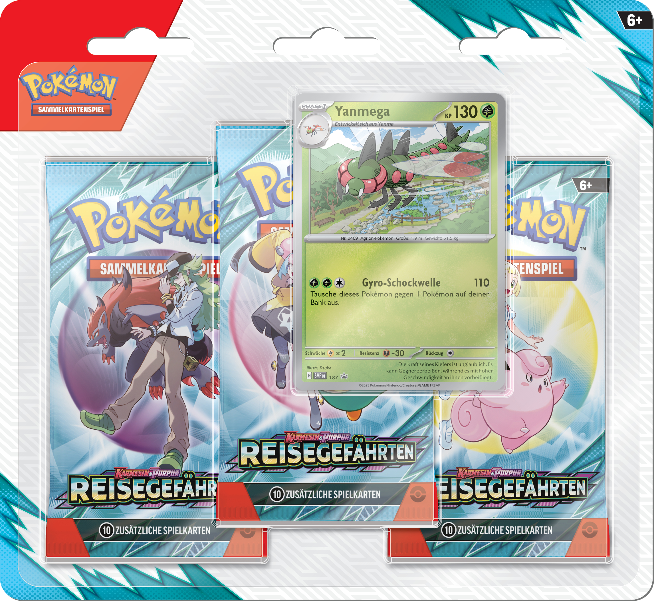 Pokémon: Karmesin & Purpur – Reisegefährten: 3er-Pack-Blister Yanmega