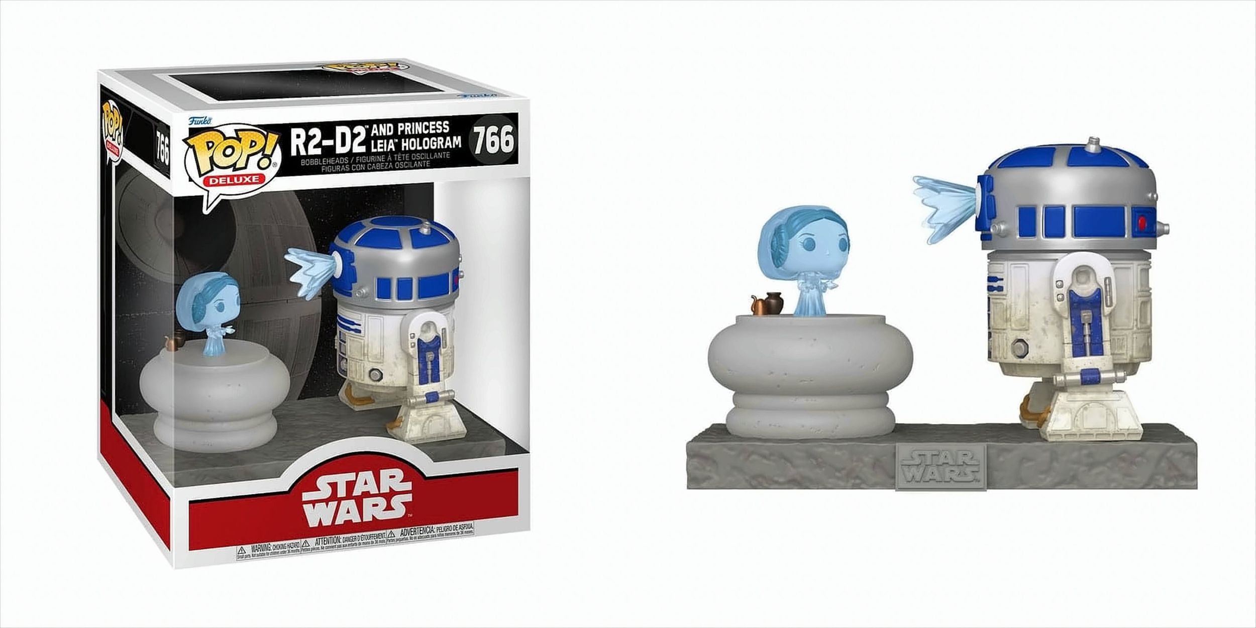 POP Deluxe - Star Wars - R2-D2 with Leia Hologram