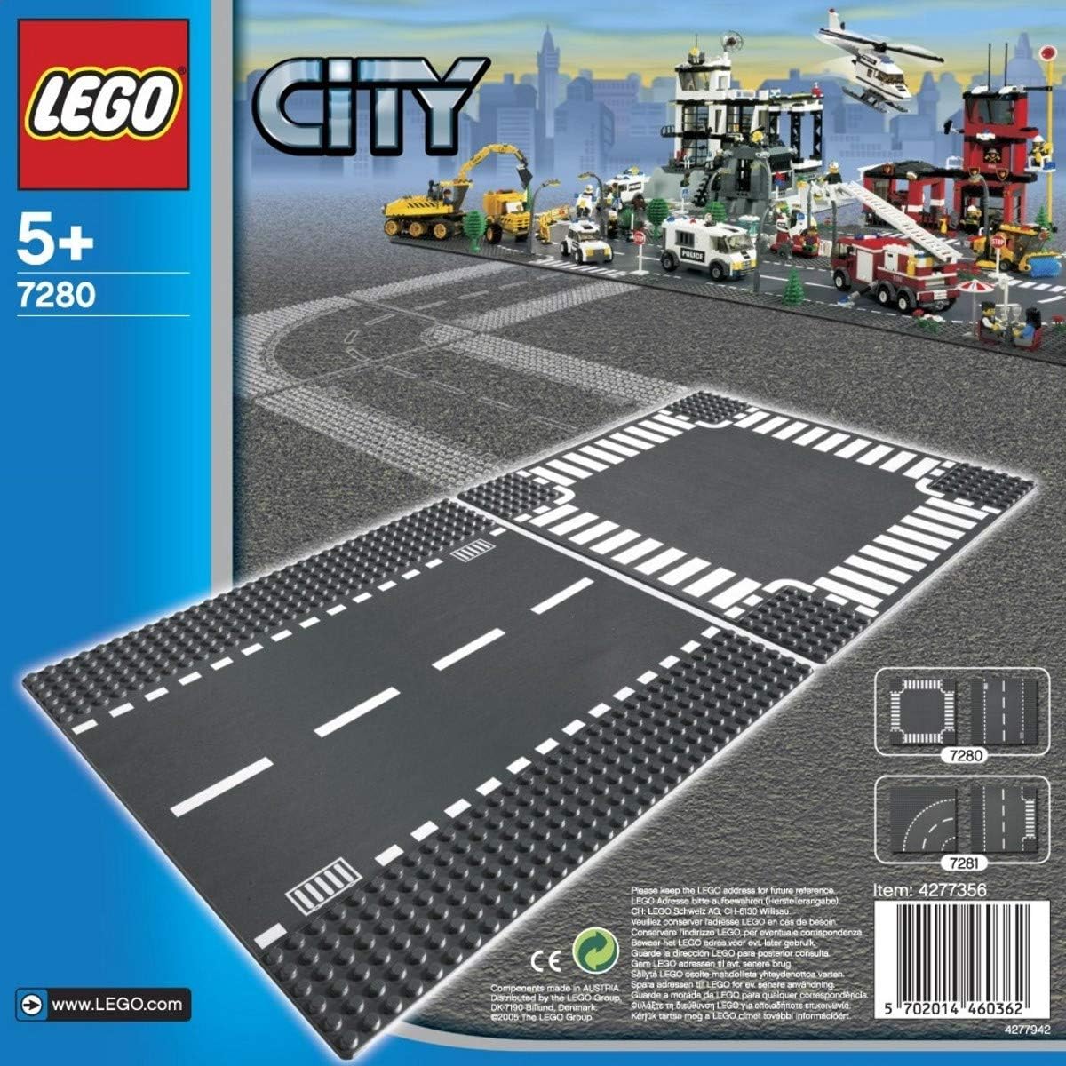 Lego City 7280 - Basis mit Geraden Und Kreuzung