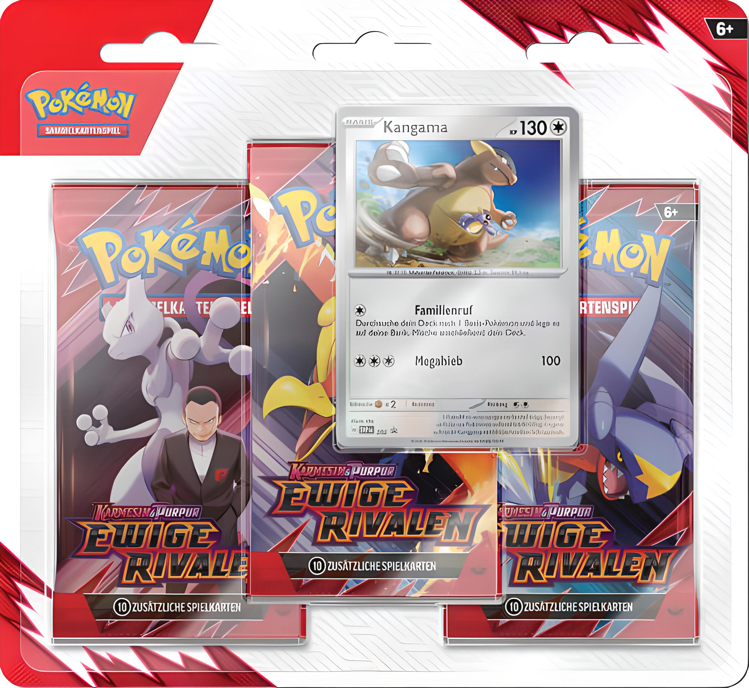 Pokémon Karmesin & Purpur – Ewige Rivalen: Kangama 3er-Pack-Blister
