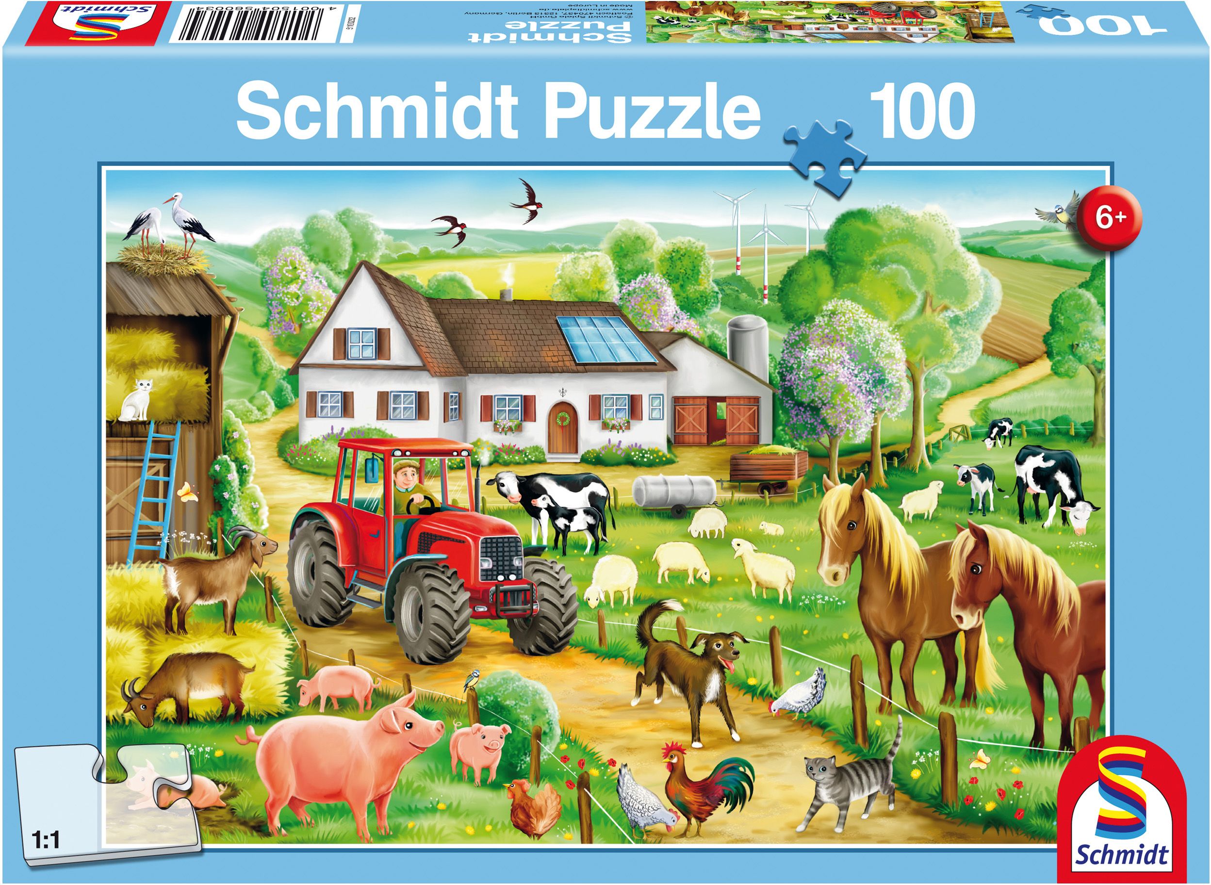 Fröhlicher Bauernhof, 100 Teile Puzzle
