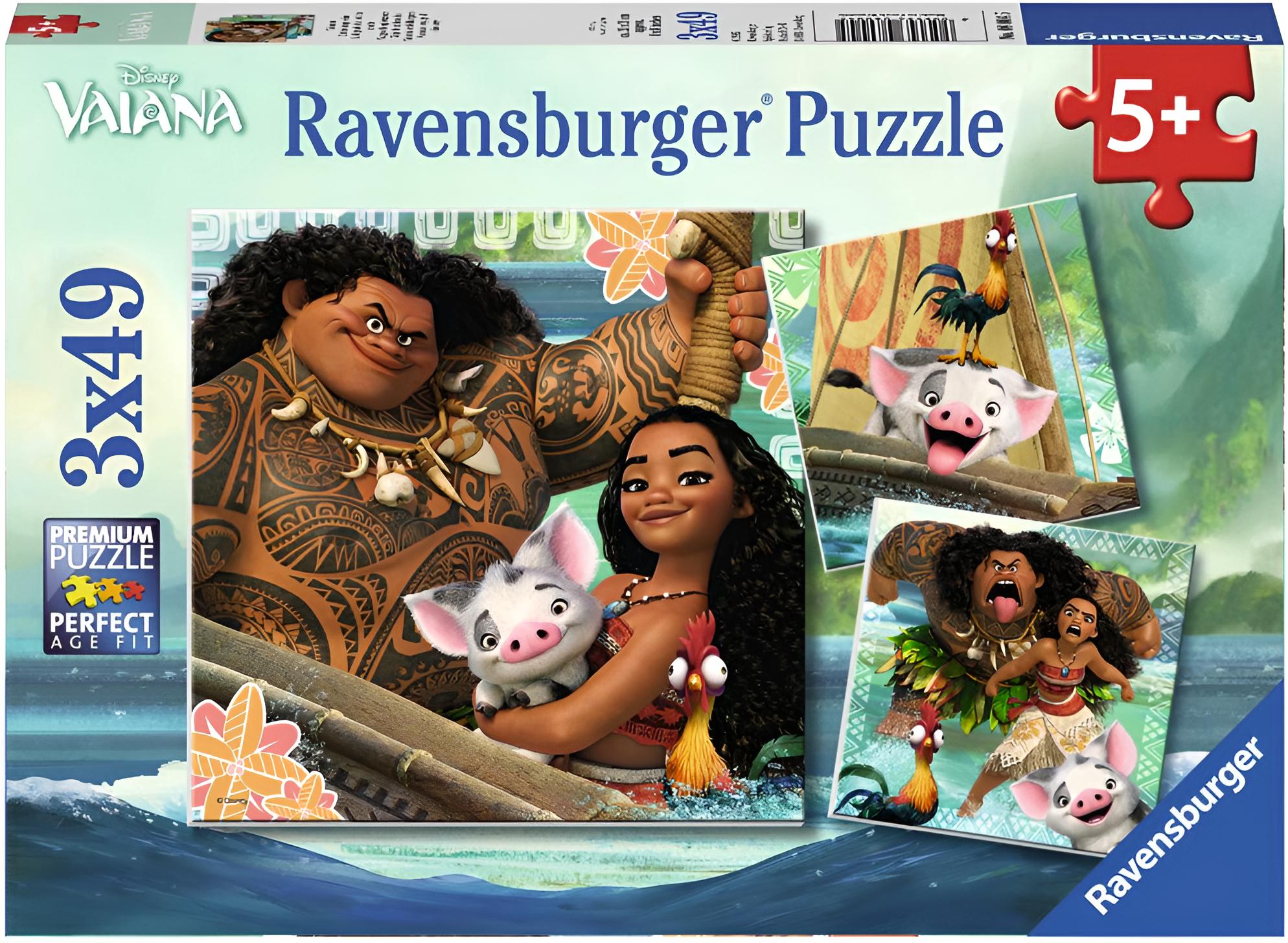 Puzzle - Vaianas Entdeckungsreise, 3x49 Teile