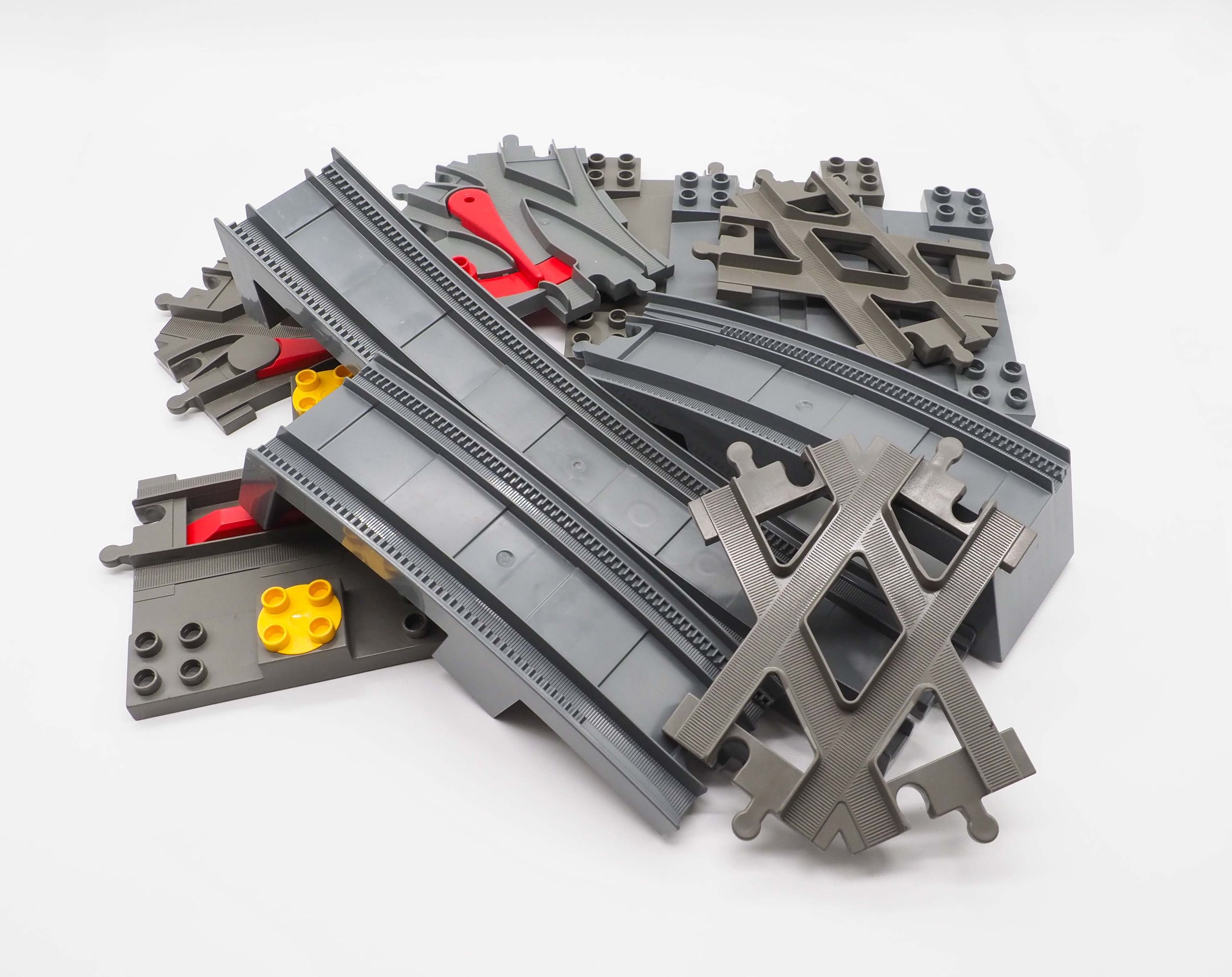 Lego Duplo 10 Sonderschienen in Grau