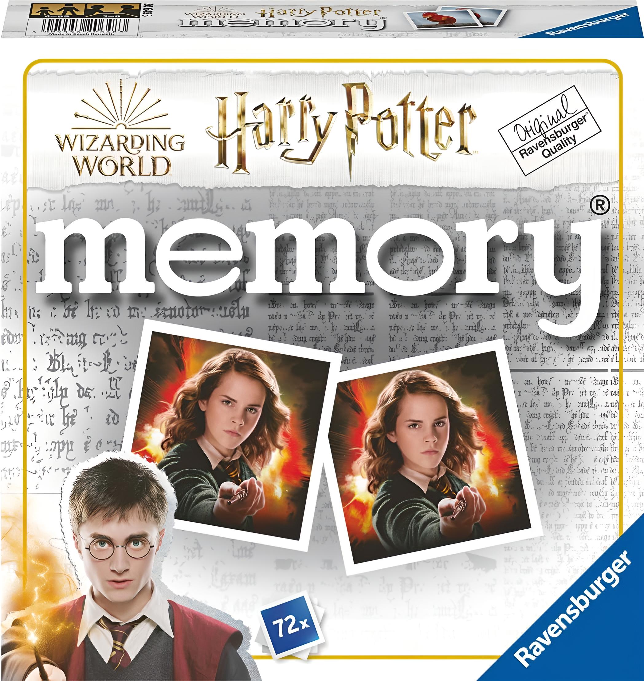 Harry Potter memory, der Spieleklassiker für alle Harry Potter Fans, Merkspiel für 2-8 Spieler ab 4 Jahren